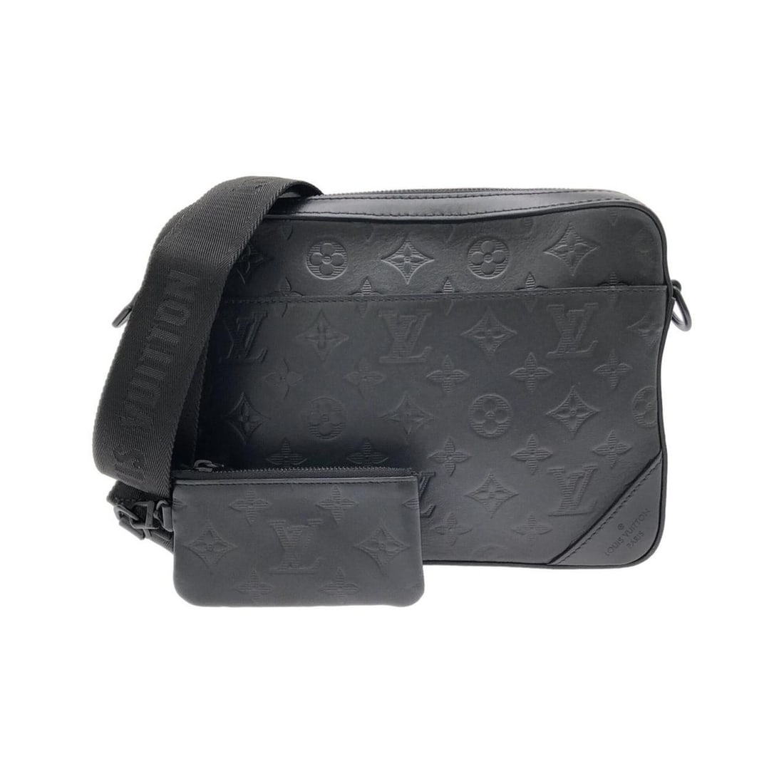 Louis Vuitton Monogram Shadow Duo Messenger M69827 Shoulder Bag: --- Catalog ---Category: SizeSize (HxWxD): 18cm x 25.5cm x 4.5cm / 7.08'' x 10.03'' x 1.77''Category: DesignType: Messenger bag, Shoulder bagColor: BlackGender: MenMaterial: Leather Leather/Fur Type: 