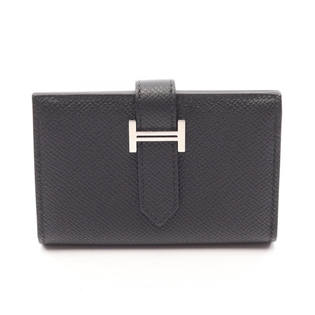 Hermes Bearn Mini Business Card Holder/Card Case, Leather, Veau Epsom, Black, Women's Accessory: --- Catalog ---Category: DesignType: Card caseColor: BlackGender: WomenMaterial: Epsom leather Category: GeneralBrand: HermesCategory: Physical PropertiesSize (HxWxD): 7cm x 10cm x 2cm / 2.75'' x 3.93