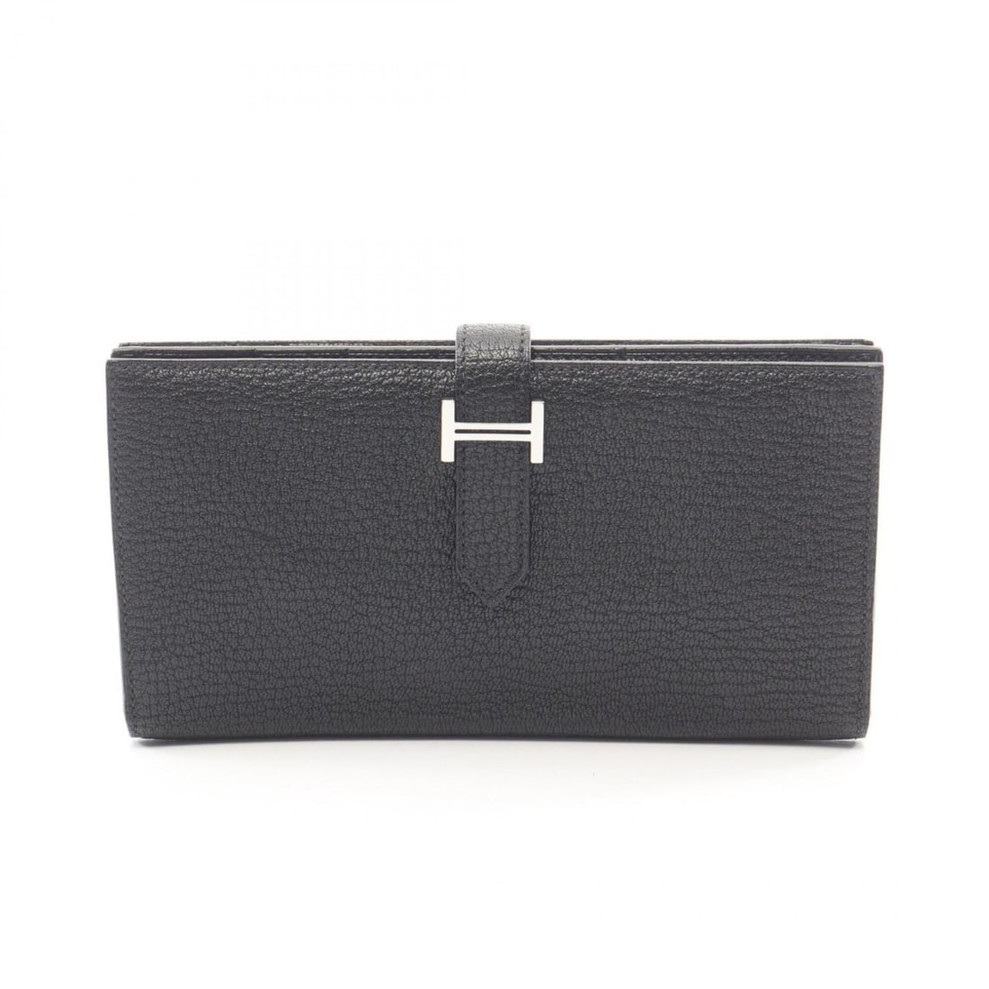 Hermes Bearn Soufflé Bi-fold Long Wallet, Leather, Chevre Women's, Black: --- Catalog ---Category: SizeSize (HxWxD): 9cm x 17.5cm x 2cm / 3.54'' x 6.88'' x 0.78''Category: DesignType: Long wallet (bi-fold)Color: BlackGender: WomenMaterial: Chevre leather Category: GeneralBr