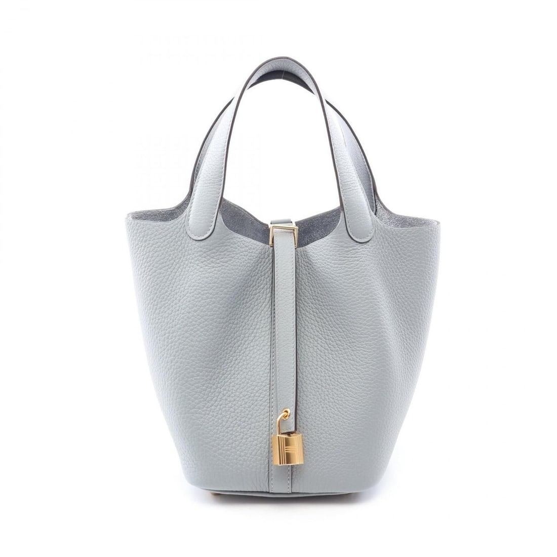 Hermes Picotin Lock PM Gris Pantin Handbag, Taurillon Clemence Leather, Women's, Blue: --- Catalog ---Category: SizeSize (HxWxD): 18.5cm x 19cm x 13.5cm / 7.28'' x 7.48'' x 5.31''Category: DesignType: HandbagColor: BlueGender: WomenMaterial: Taurillon clemence leather Hardware Color: Go