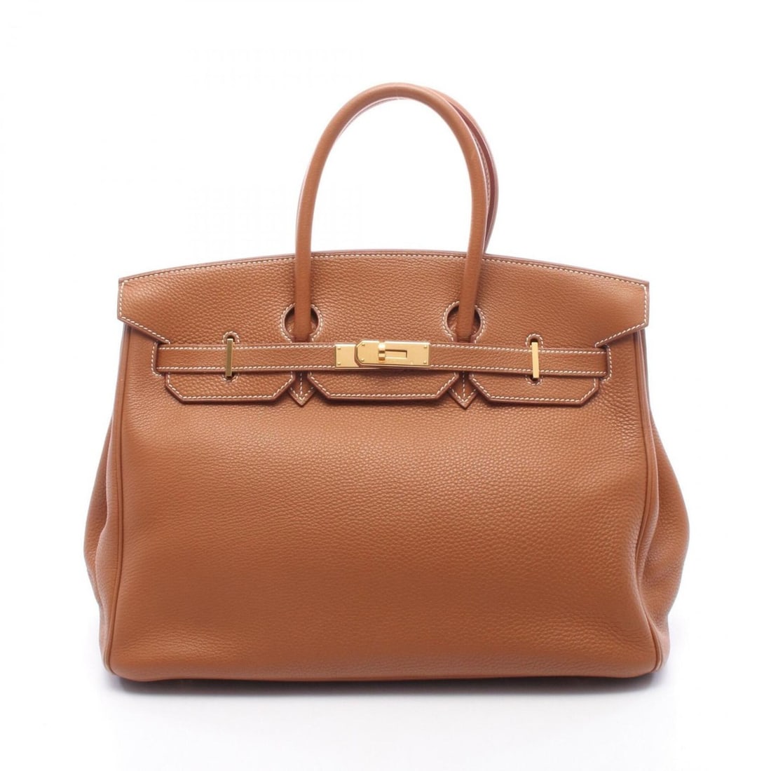 Hermes Birkin 35 Handbag, Leather, Taurillon Clemence Women's, Brown: --- Catalog ---Category: SizeSize (HxWxD): 28cm x 35cm x 18cm / 11.02'' x 13.77'' x 7.08''Category: DesignType: HandbagColor: BrownGender: WomenMaterial: Taurillon clemence leather Hardware Color: Gol