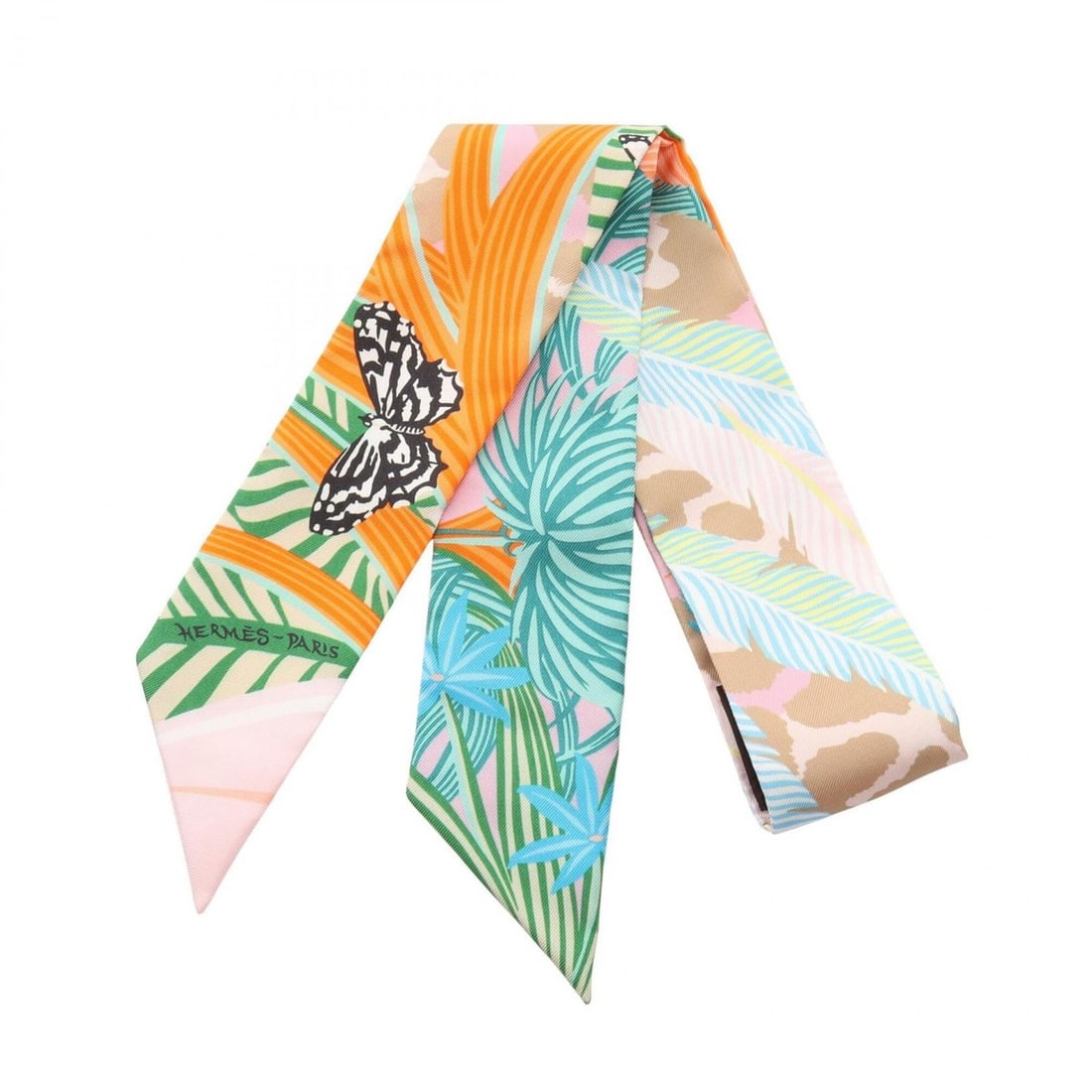 Hermes Twilly Jaguar Quetzal Scarf Muffler Silk Women's Multicolor: --- Catalog ---Category: SizeSize (LxW): 85cm x 5cm / 33.46'' x 1.96''Category: DesignType: ScarfColor: Multi-colorGender: WomenMaterial: Silk Category: GeneralBrand: Hermes--- Item List ---Section: C