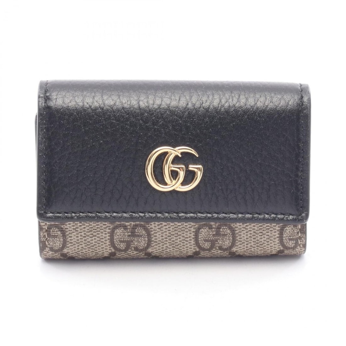 Gucci GG Marmont Petite 6-Key Case, Leather Accessory, Women's, Beige, Brown, Black, 456118 (1 of 5)
