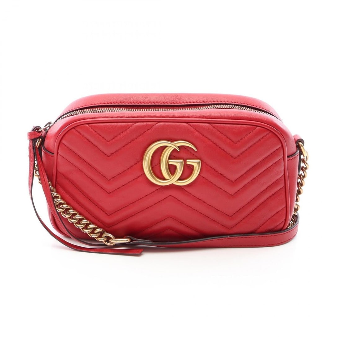 Gucci GG Marmont Shoulder Bag/Handbag, Leather, Women's, Red, 447632: --- Catalog ---Category: SizeSize (HxWxD): 14cm x 24cm x 7cm / 5.51'' x 9.44'' x 2.75''Category: DesignType: Handbag, Shoulder bagColor: Red colorGender: WomenMaterial: Leather Category: GeneralMPN: 4