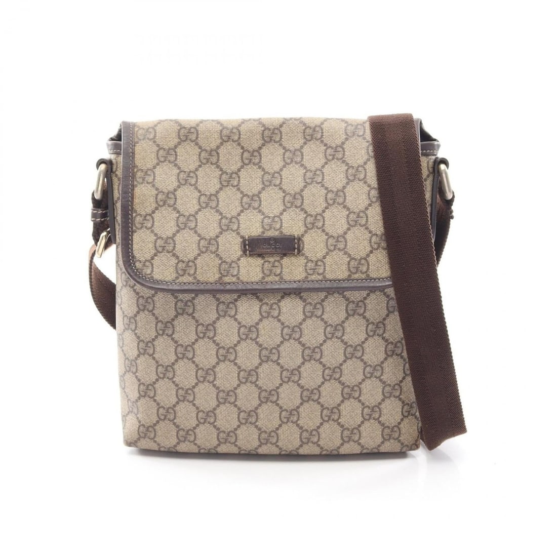 Gucci GG Supreme Shoulder Bag/Handbag, Coated Canvas and Leather, Women's, Beige/Brown, Item Number: --- Catalog ---Category: SizeSize (HxWxD): 25cm x 22cm x 5cm / 9.84'' x 8.66'' x 1.96''Category: DesignType: Handbag, Shoulder bagColor: Beige, BrownGender: WomenMaterial: GG Supreme , Leather Categor