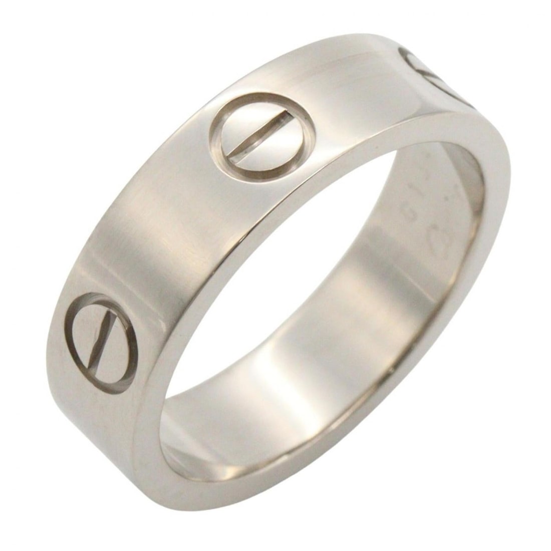 Cartier Love Ring, 18K White Gold (18KWG), Women's, Silver Tone, B4084700: --- Catalog ---Category: SizeJP Size: 11.5US Size: 6Category: DesignType: Band ringColor: SilverGender: WomenMaterial: White gold (18K)Category: GeneralMPN: B4084700Brand: Cartier--- Item List ---Sect