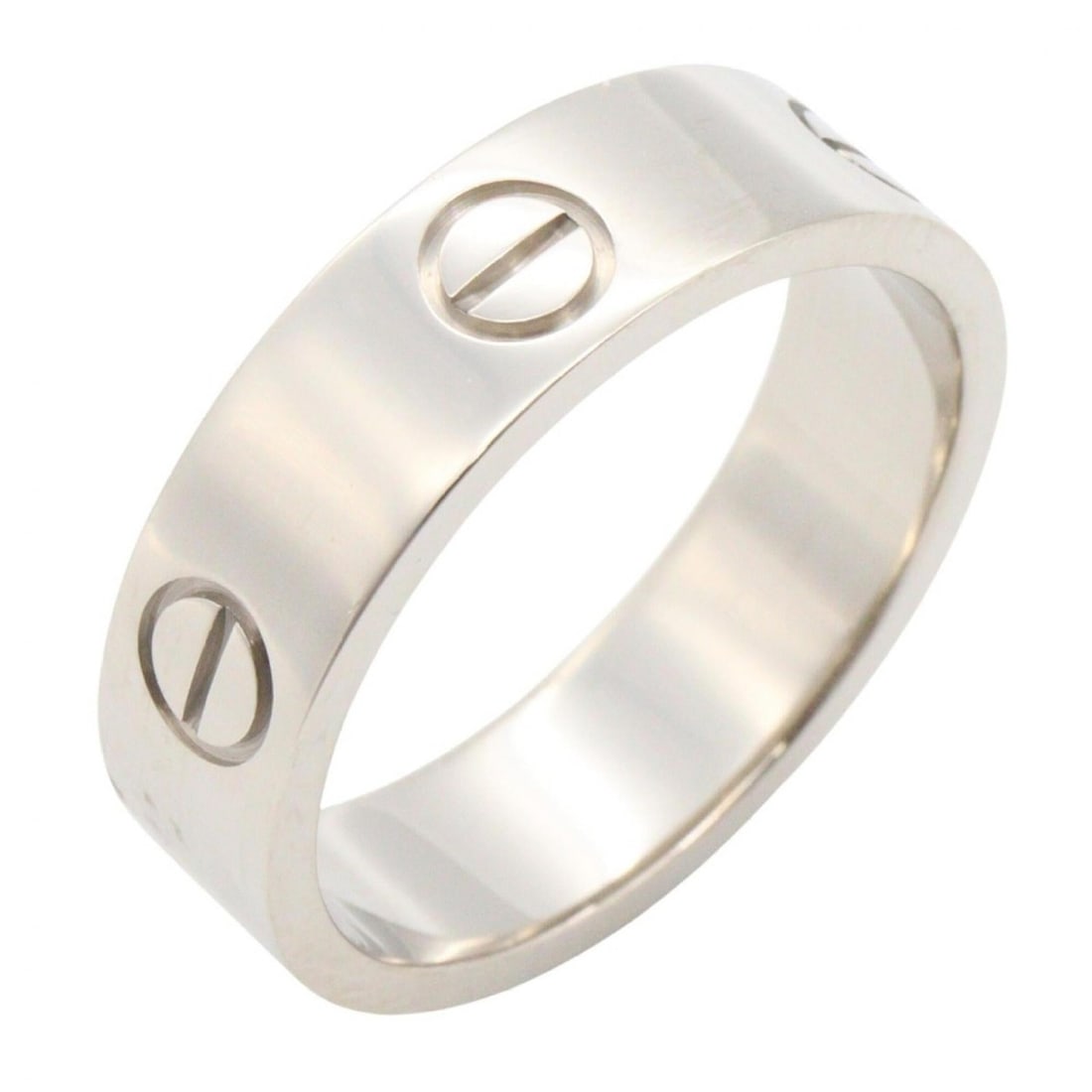 Cartier Love Ring, 18K White Gold (18KWG), Silver Tone, B4084700: --- Catalog ---Category: SizeJP Size: 17.5US Size: 8.5Category: DesignType: Band ringColor: SilverGender: Men,WomenMaterial: White gold (18K)Category: GeneralMPN: B4084700Brand: Cartier--- Item List -