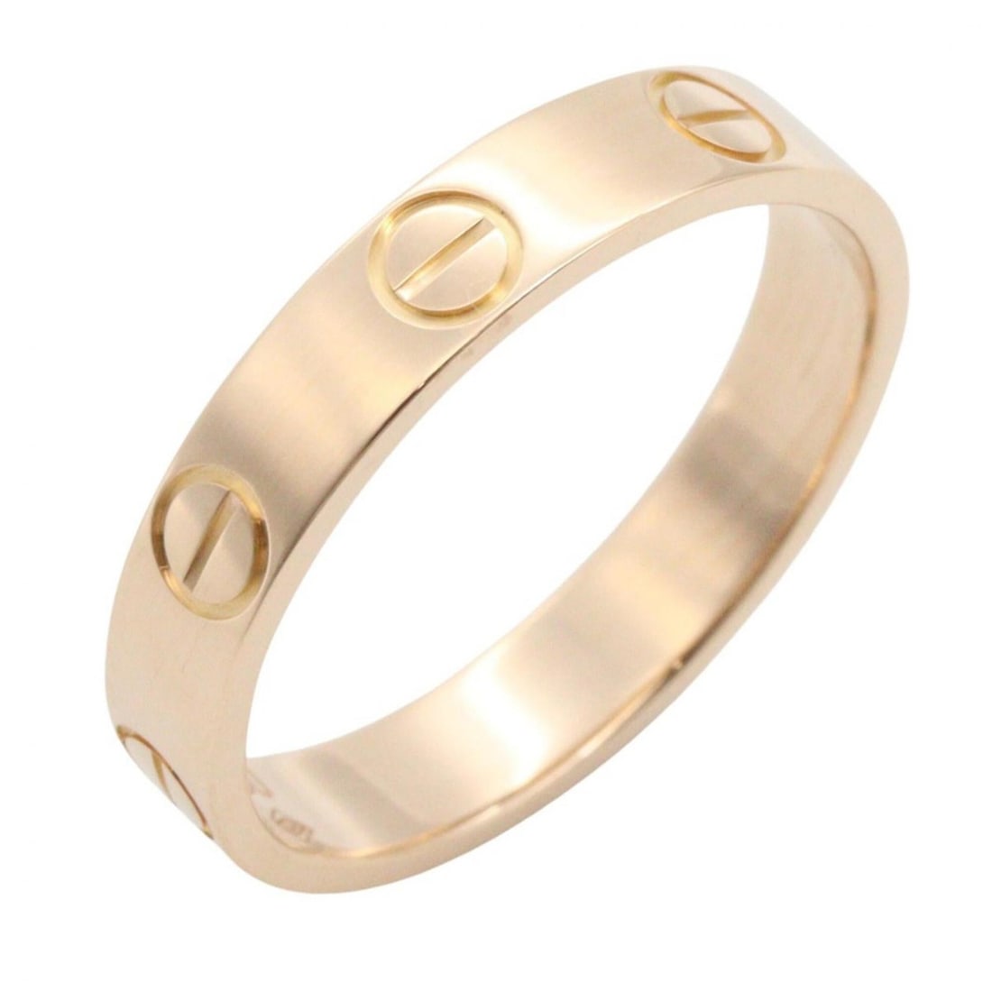 Cartier Mini Love Ring, 18K Pink Gold (PG), Women's Tone, B4085200: --- Catalog ---Category: SizeJP Size: 9.5US Size: 5Category: DesignType: Band ringColor: GoldGender: WomenMaterial: Pink gold (18K)Category: GeneralMPN: B4085200Brand: Cartier--- Item List ---Section: