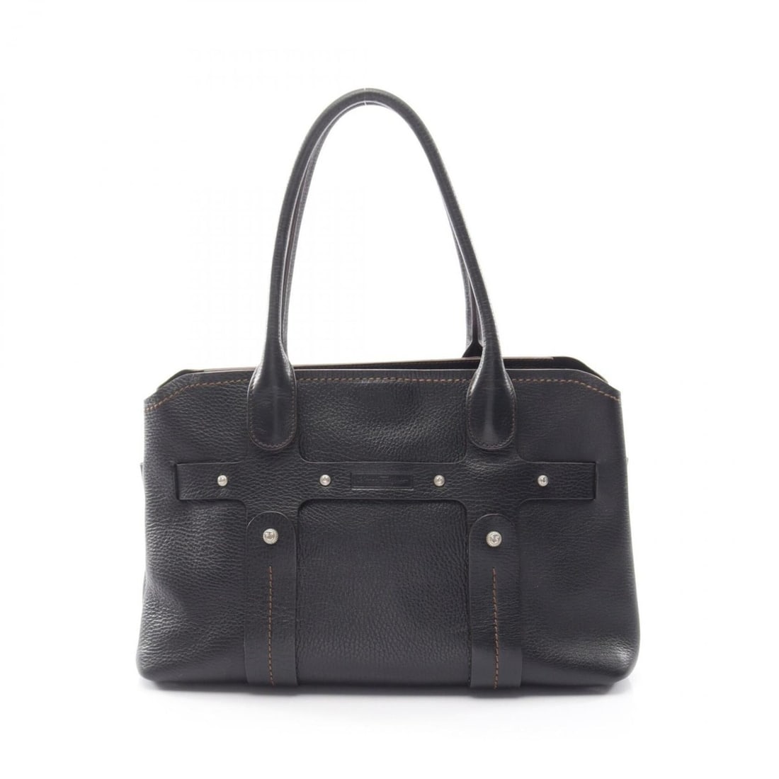 Salvatore Ferragamo Gancini Shoulder Bag/Handbag, Leather, Women's, Black, 21 8417: --- Catalog ---Category: SizeSize (HxWxD): 22cm x 34cm x 13cm / 8.66'' x 13.38'' x 5.11''Category: DesignType: Handbag, Shoulder bagColor: BlackGender: WomenMaterial: Leather Category: GeneralMPN: 21 