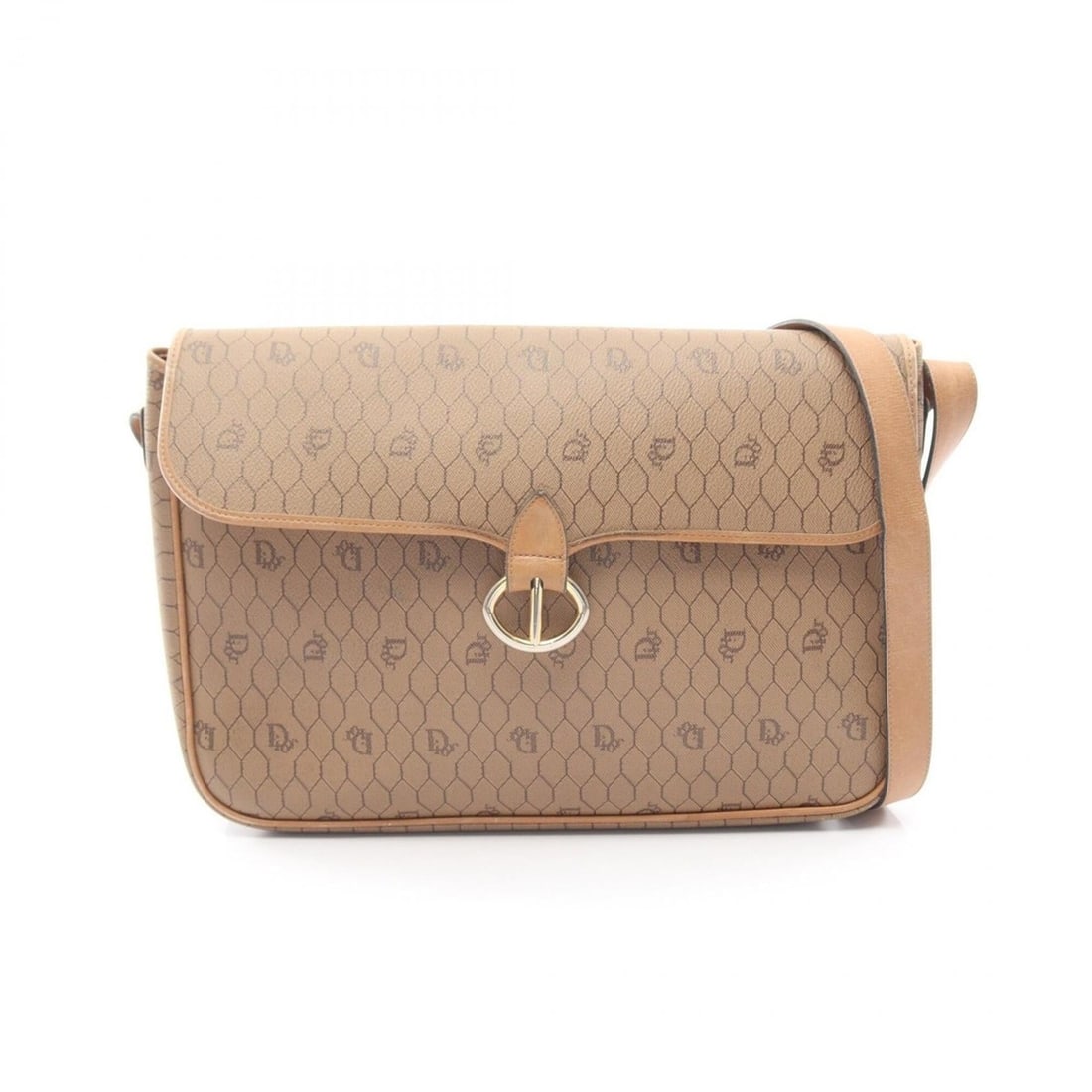Christian Dior Honeycomb Pattern Shoulder Bag/Handbag, Coated Canvas and Leather, Women's,: --- Catalog ---Category: SizeSize (HxWxD): 25cm x 35cm x 7cm / 9.84'' x 13.77'' x 2.75''Category: DesignType: Handbag, Shoulder bagColor: Beige, BrownGender: WomenMaterial: Coated canvas , PVC , Leath