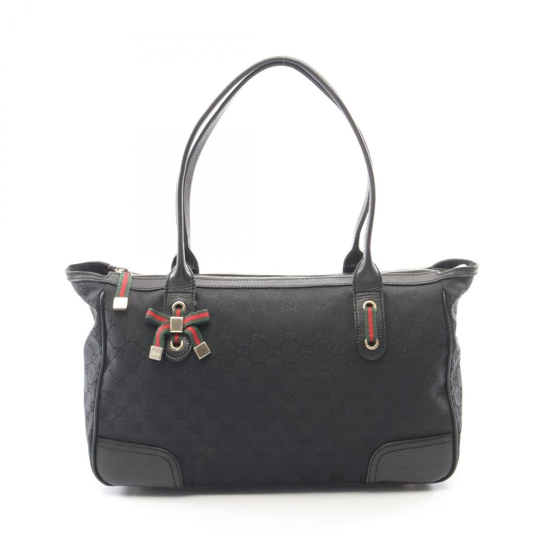 Gucci Princy GG Canvas Sherry Line Tote Bag Handbag Leather Women's Black 177052: --- Catalog ---Category: SizeSize (HxWxD): 24cm x 36cm x 12cm / 9.44'' x 14.17'' x 4.72''Category: DesignType: Handbag, Tote bagColor: BlackGender: WomenMaterial: Canvas , Leather Category: GeneralMPN