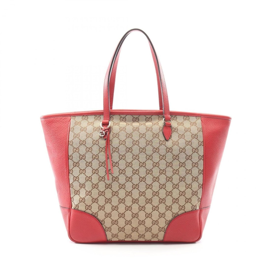 Gucci Bree Tote Bag Handbag Canvas Leather Women's Beige/Red 449242: --- Catalog ---Category: SizeSize (HxWxD): 31cm x 30cm x 15.5cm / 12.2'' x 11.81'' x 6.1''Category: DesignType: Handbag, Tote bagColor: Beige, Red colorGender: WomenMaterial: Canvas , Leather Category