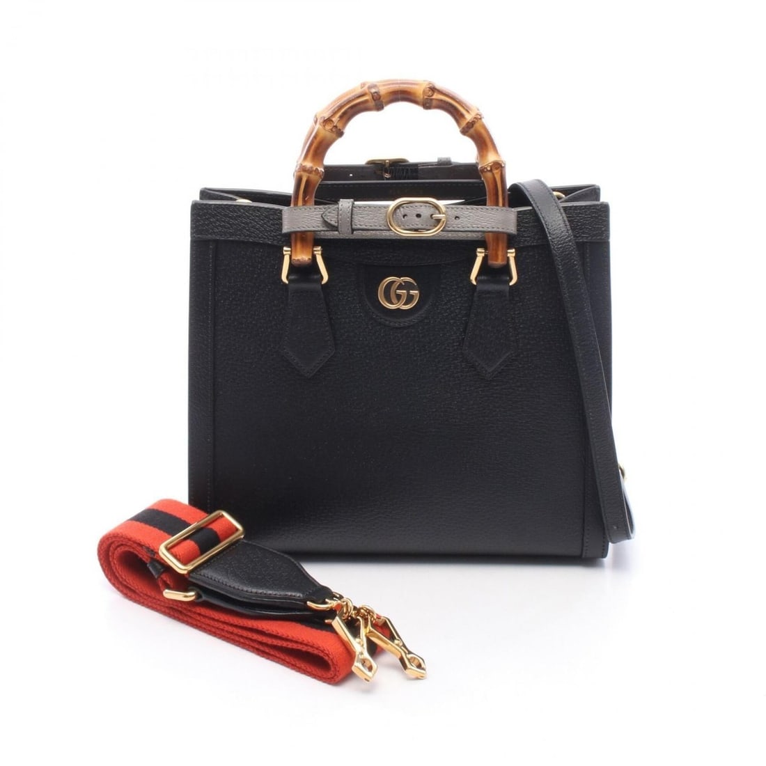 Gucci Diana Small 2-Way Handbag, Leather, Women's, Black, 702721: --- Catalog ---Category: SizeSize (HxWxD): 22cm x 26.5cm x 10.5cm / 8.66'' x 10.43'' x 4.13''Category: DesignType: HandbagColor: BlackGender: WomenMaterial: Leather Category: GeneralMPN: 702721Brand: 