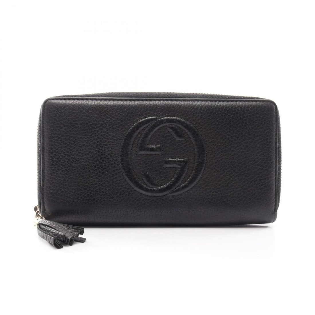 Gucci Soho Interlocking G Round Long Wallet, Leather, Women's, Black, 308004: --- Catalog ---Category: SizeSize (HxWxD): 9.5cm x 19cm x 2cm / 3.74'' x 7.48'' x 0.78''Category: DesignType: Long wallet (bi-fold)Color: BlackGender: WomenMaterial: Leather Category: GeneralMPN: 3080