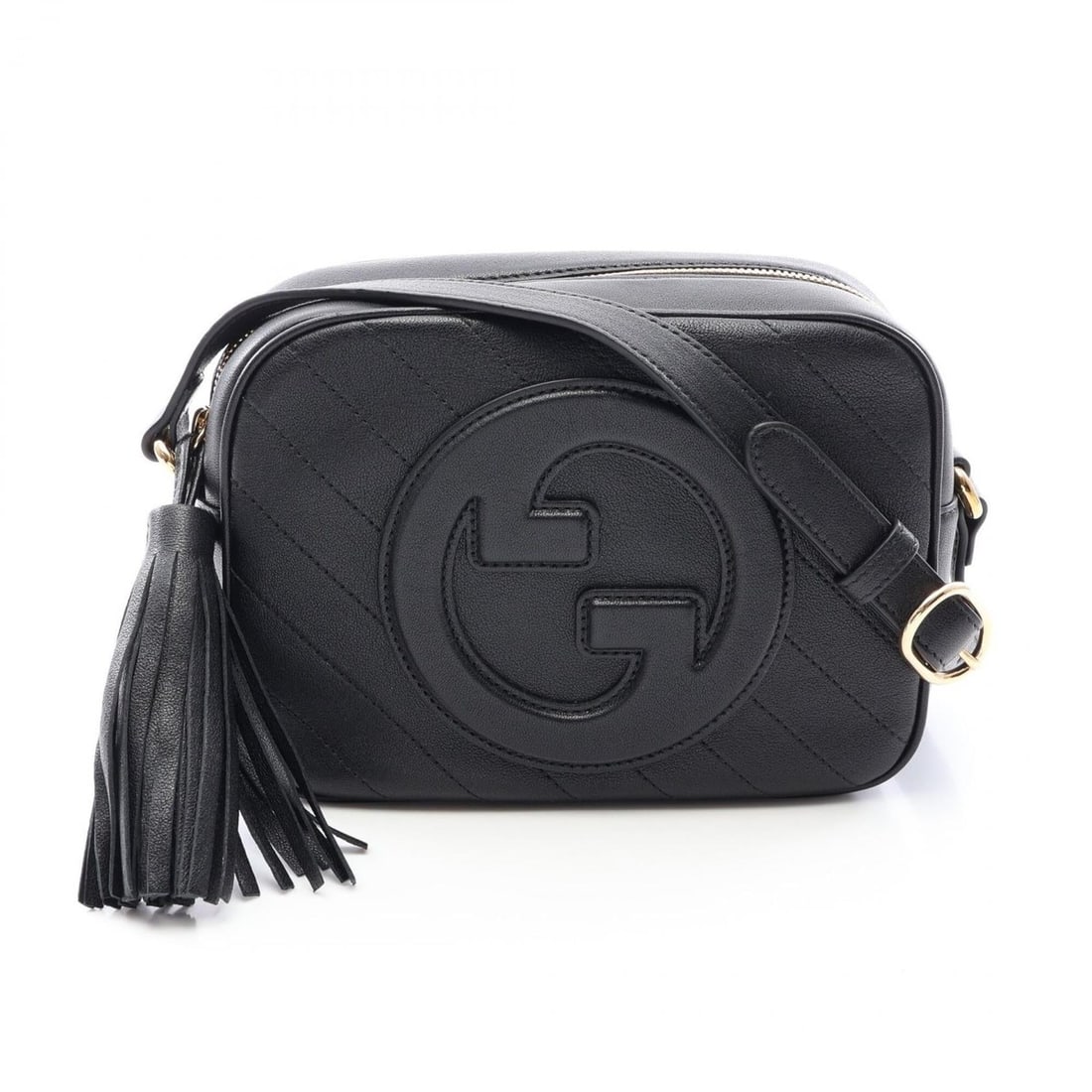 Gucci Blondie Shoulder Bag/Handbag, Leather, Women's, Black, 742360: --- Catalog ---Category: SizeSize (HxWxD): 16.5cm x 20.5cm x 7.5cm / 6.49'' x 8.07'' x 2.95''Category: DesignType: Handbag, Shoulder bagColor: BlackGender: WomenMaterial: Leather Category: GeneralMPN: