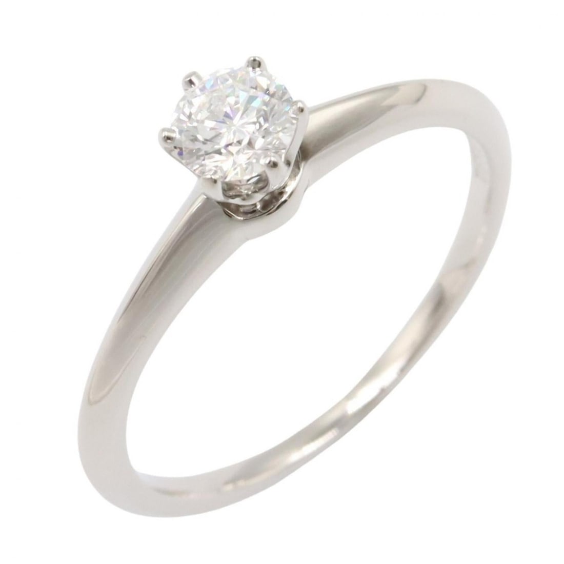 Tiffany & Co. Diamond Ring, Platinum (Pt950), Women's Silver/Clear Tone: --- Catalog ---Category: SizeJP Size: 9US Size: 5Category: DesignType: Band ringColor: Clear, SilverGender: WomenMaterial: Platinum 950Category: GeneralBrand: Tiffany--- Item List ---Section: Conditio