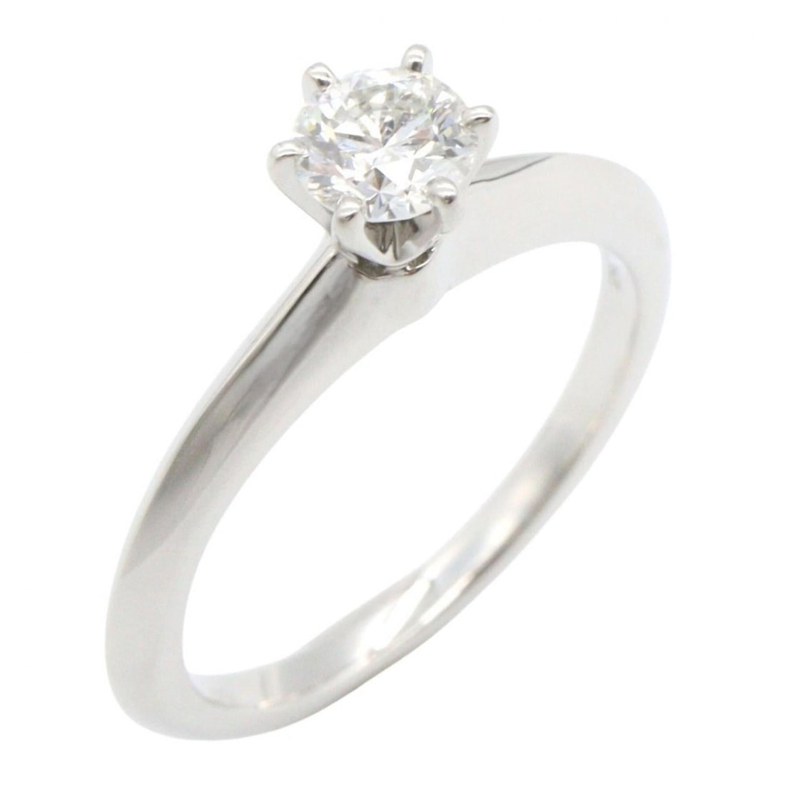 Tiffany & Co. Solitaire Ring, Platinum (Pt950), Diamond, Women's, Silver/Clear Tone: --- Catalog ---Category: SizeJP Size: 4US Size: 3Category: DesignType: Band ringColor: Clear, SilverGender: WomenMaterial: Platinum 950Category: GeneralBrand: Tiffany--- Item List ---Section: Conditio