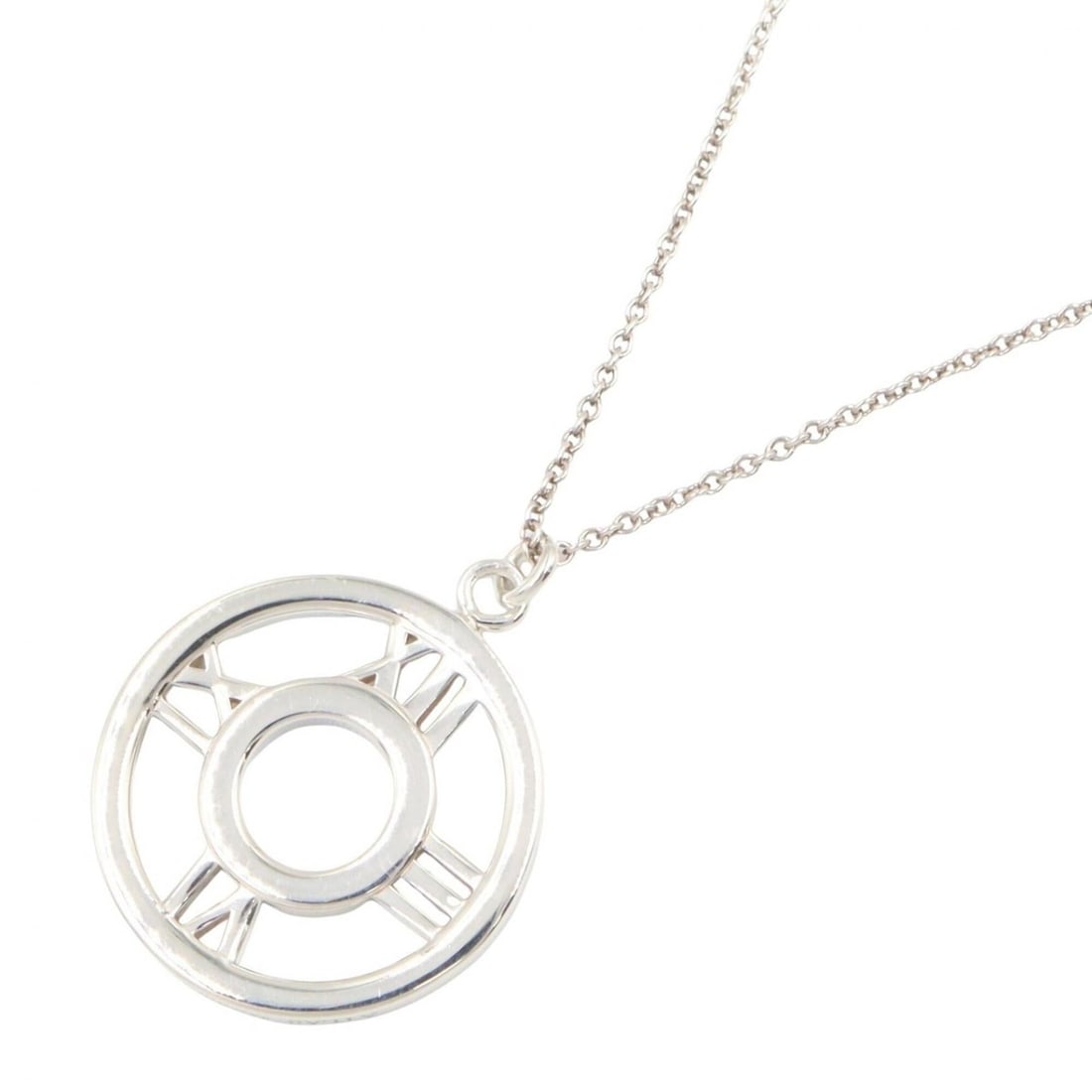 Tiffany & Co. Atlas Necklace, Sterling Silver 925, Women's Jewelry, Tone: --- Catalog ---Category: SizePendant Size: 18mm x 18mm / 0.7'' x 0.7''Neck Circumference: 41 cm / 16.14''Category: DesignColor: SilverGender: WomenMaterial: Silver 925Necklace Type: NecklaceCategory: 