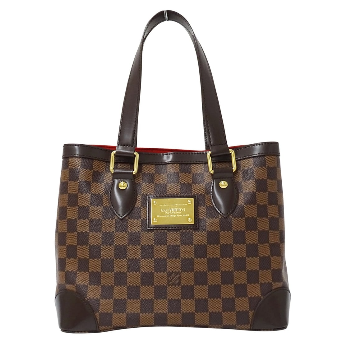 Louis Vuitton LOUIS VUITTON Damier handbag for women, brand tote bag, Hampstead PM N51205, brown: --- Catalog ---Category: SizeSize (HxWxD): 24cm x 28cm x 18cm / 9.44'' x 11.02'' x 7.08''Category: DesignType: Handbag, Tote bagColor: Brown, Damier CanvasGender: WomenMaterial: Damier Canvas Category