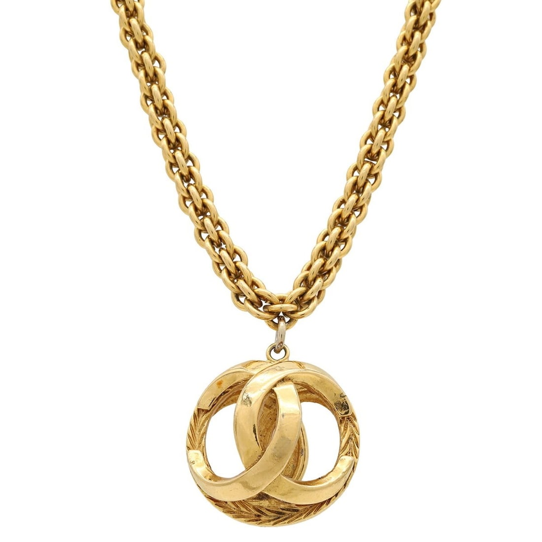 CHANEL Coco Mark CC Openwork Ball Chain Necklace Pendant GP Gold: --- Catalog ---Category: SizePendant Size: 30mm x 30mm / 1.18'' x 1.18''Neck Circumference: 94 cm / 37''Category: DesignColor: GoldGender: WomenPendant Type: PendantNecklace Type: NecklaceCategory: Ge