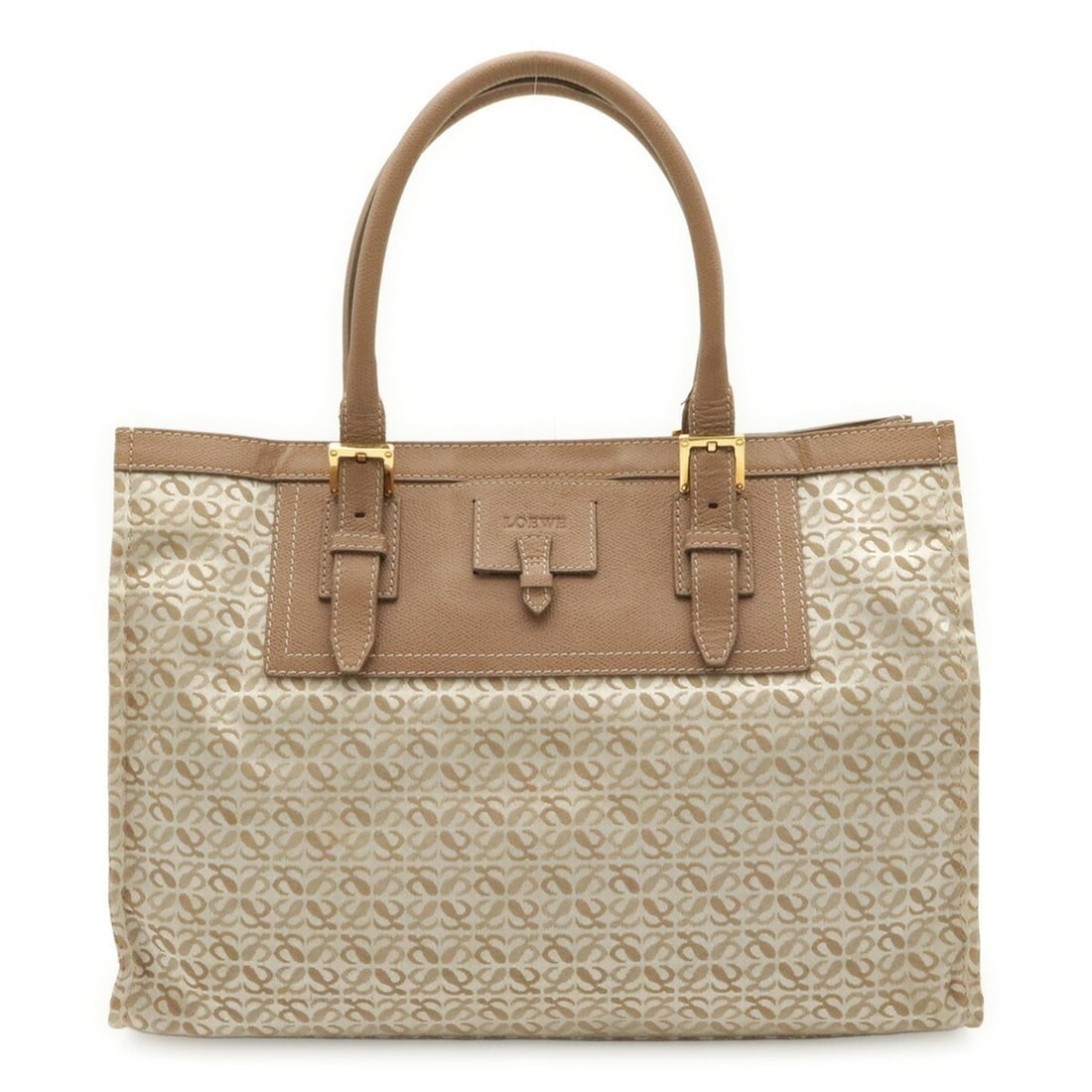 LOEWE Anagram Tote Bag Shoulder Leather Jacquard Canvas Pink Beige: --- Catalog ---Category: SizeSize (HxWxD): 28cm x 39cm x 11cm / 11.02'' x 15.35'' x 4.33''Category: DesignType: Shoulder bag, Tote bagColor: Pink beigeGender: WomenMaterial: Leather Outer Pocket: Zipp