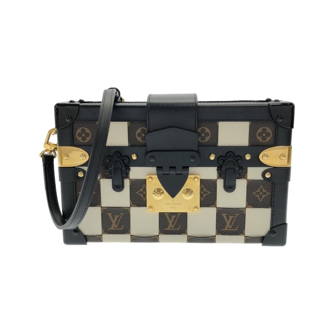 Louis Vuitton Monogram Petite Malle M53201 Shoulder Bag: --- Catalog ---Category: SizeSize (HxWxD): 13cm x 20cm x 6cm / 5.11'' x 7.87'' x 2.36''Category: DesignType: Shoulder bagColor: Cream, MarronGender: Men,WomenMaterial: Coated canvas , Leather Hardware