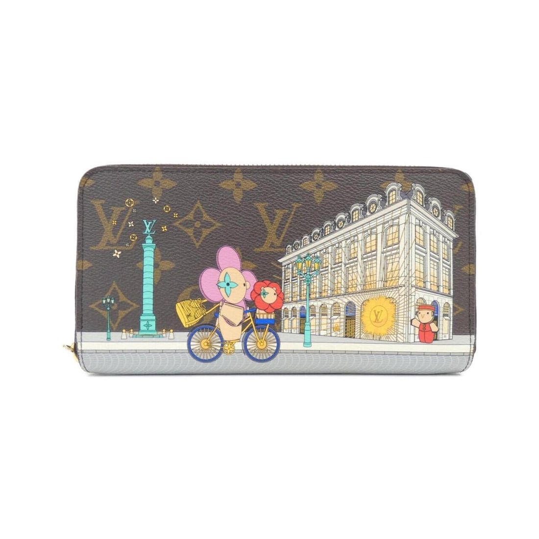 Louis Vuitton Monogram (Vivienne Holiday) Zippy Wallet M81544: --- Catalog ---Category: SizeSize (HxWxD): 10cm x 19cm x 2cm / 3.93'' x 7.48'' x 0.78''Category: DesignType: Long wallet (bi-fold)Color: MarronGender: Men,WomenMaterial: Coated canvas Category: Genera