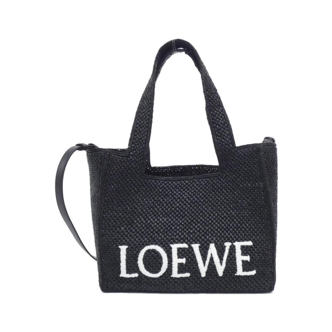 Loewe Font Tote Medium A685B61X05 Handbag: --- Catalog ---Category: SizeSize (HxWxD): 25cm x 30cm x 14cm / 9.84'' x 11.81'' x 5.51''Category: DesignType: HandbagColor: BlackGender: Men,WomenMaterial: Raffia Category: GeneralMPN: A685B61X05Bran