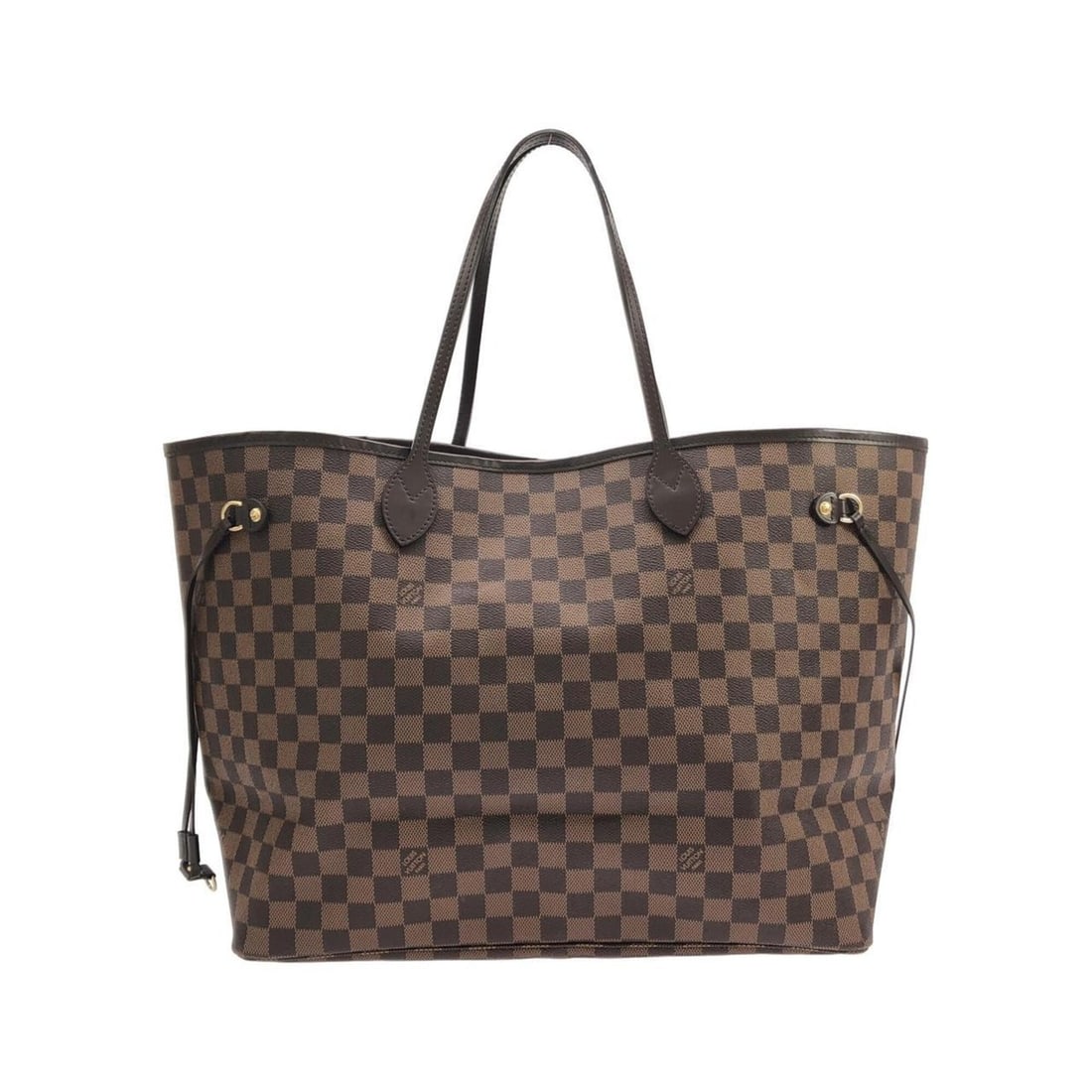 Louis Vuitton Damier Neverfull GM N41357 Handbag: --- Catalog ---Category: SizeSize (HxWxD): 33cm x 55cm x 20cm / 12.99'' x 21.65'' x 7.87''Category: DesignType: Handbag, PouchColor: EbeneGender: WomenMaterial: Coated canvas Hardware Color: GoldCateg