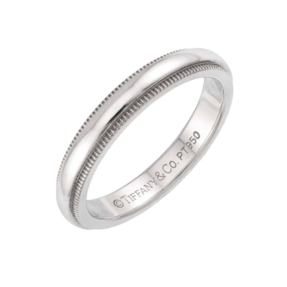 Tiffany & Co. Milgrain Ring, 3mm wide, Platinum, Together.: --- Catalog ---Category: SizeJP Size: 10.5US Size: 5.5Category: DesignType: Band ringGender: WomenMaterial: Platinum 950Category: GeneralBrand: Tiffany--- Item List ---Section: ConditionRanking: Rank 