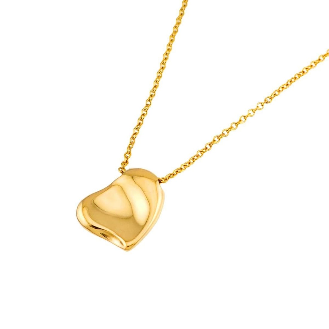 Tiffany & Co. Full Heart Necklace, 37cm, 18K Yellow Gold (750): --- Catalog ---Category: SizePendant Size: 12.2mm x 10mm / 0.48'' x 0.39''Neck Circumference: 37 cm / 14.56''Category: DesignGender: WomenMaterial: Yellow gold (18K)Necklace Type: NecklaceCategory: Ge