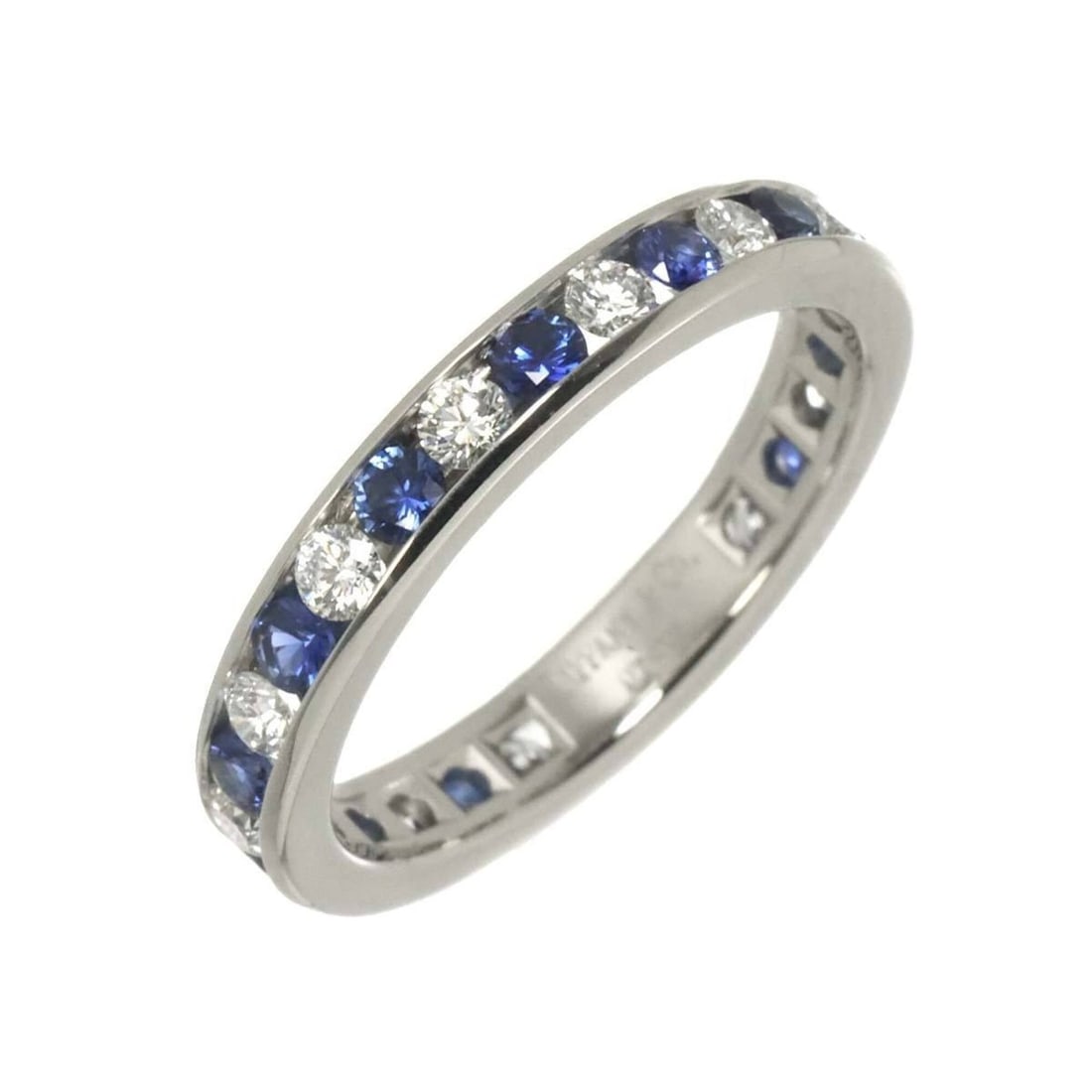 Tiffany & Co. Full Circle 1 Ring with Diamond and Sapphire, Platinum.: --- Catalog ---Category: SizeJP Size: 11.5US Size: 6Category: DesignType: Band ringGender: WomenMaterial: Platinum 950Category: GeneralBrand: Tiffany--- Item List ---Section: ConditionRanking: Rank SA
