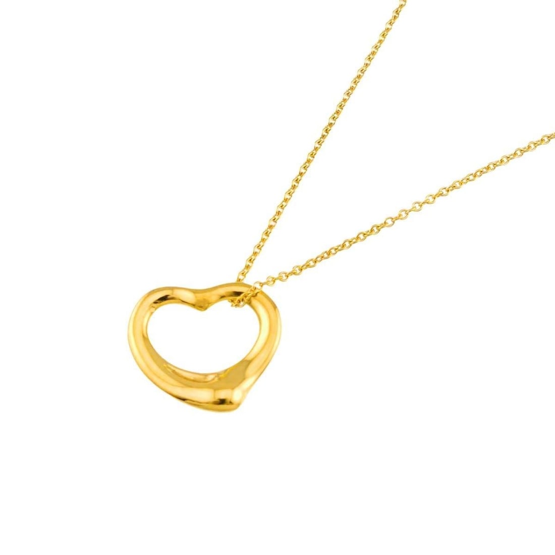 Tiffany & Co. Heart Necklace, 16mm wide, 40cm, 18K Yellow Gold (750), Open Necklace: --- Catalog ---Category: SizePendant Size: 13.8mm x 16mm / 0.54'' x 0.62''Neck Circumference: 40 cm / 15.74''Category: DesignGender: WomenMaterial: Yellow gold (18K)Necklace Type: NecklaceCategory: Ge
