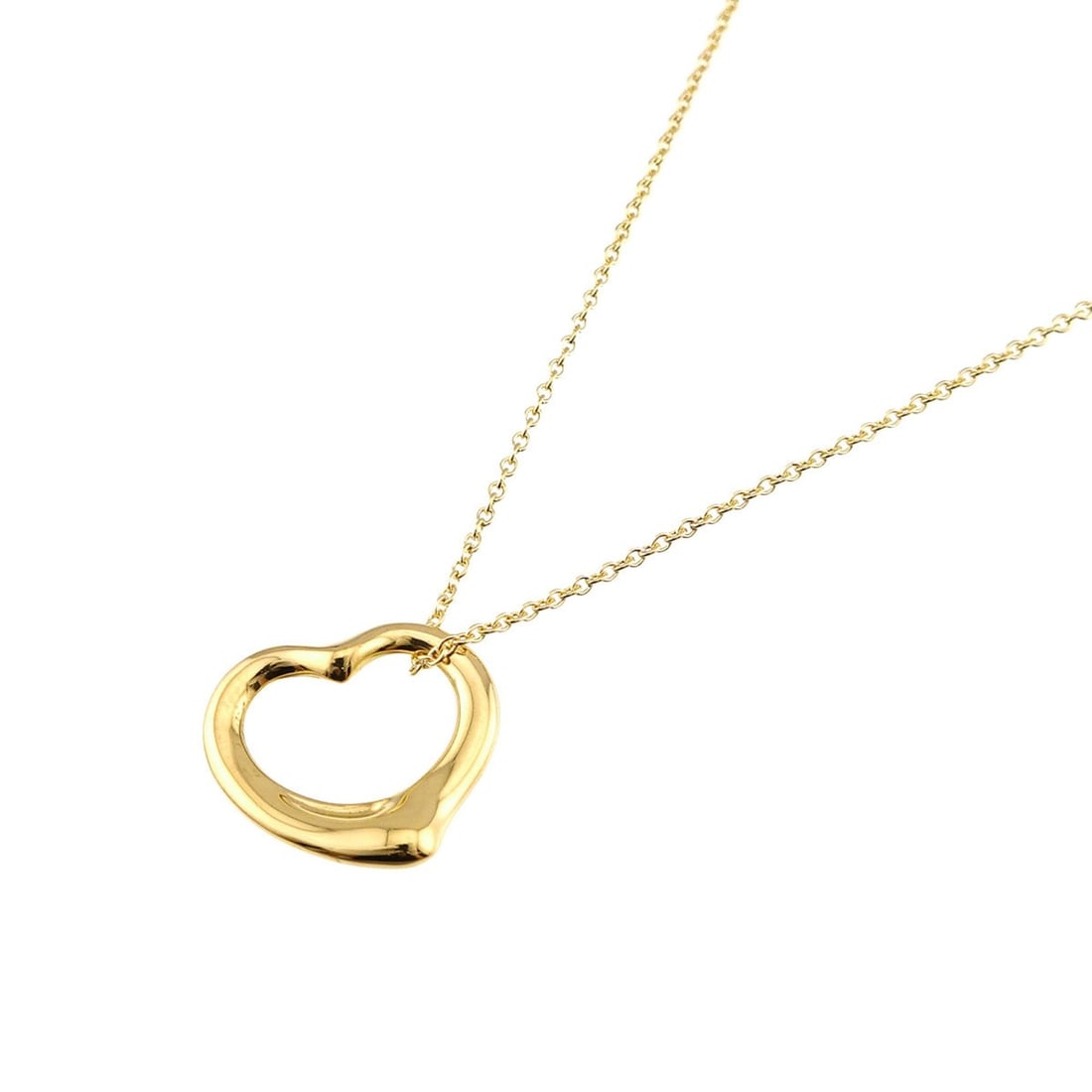 Tiffany & Co. Heart Necklace, 15.5mm wide, 40cm length, 18K Yellow Gold (750) Open Necklace: --- Catalog ---Category: SizePendant Size: 13.6mm x 15.5mm / 0.53'' x 0.61''Neck Circumference: 40 cm / 15.74''Category: DesignGender: WomenMaterial: Yellow gold (18K)Necklace Type: NecklaceCategory: 