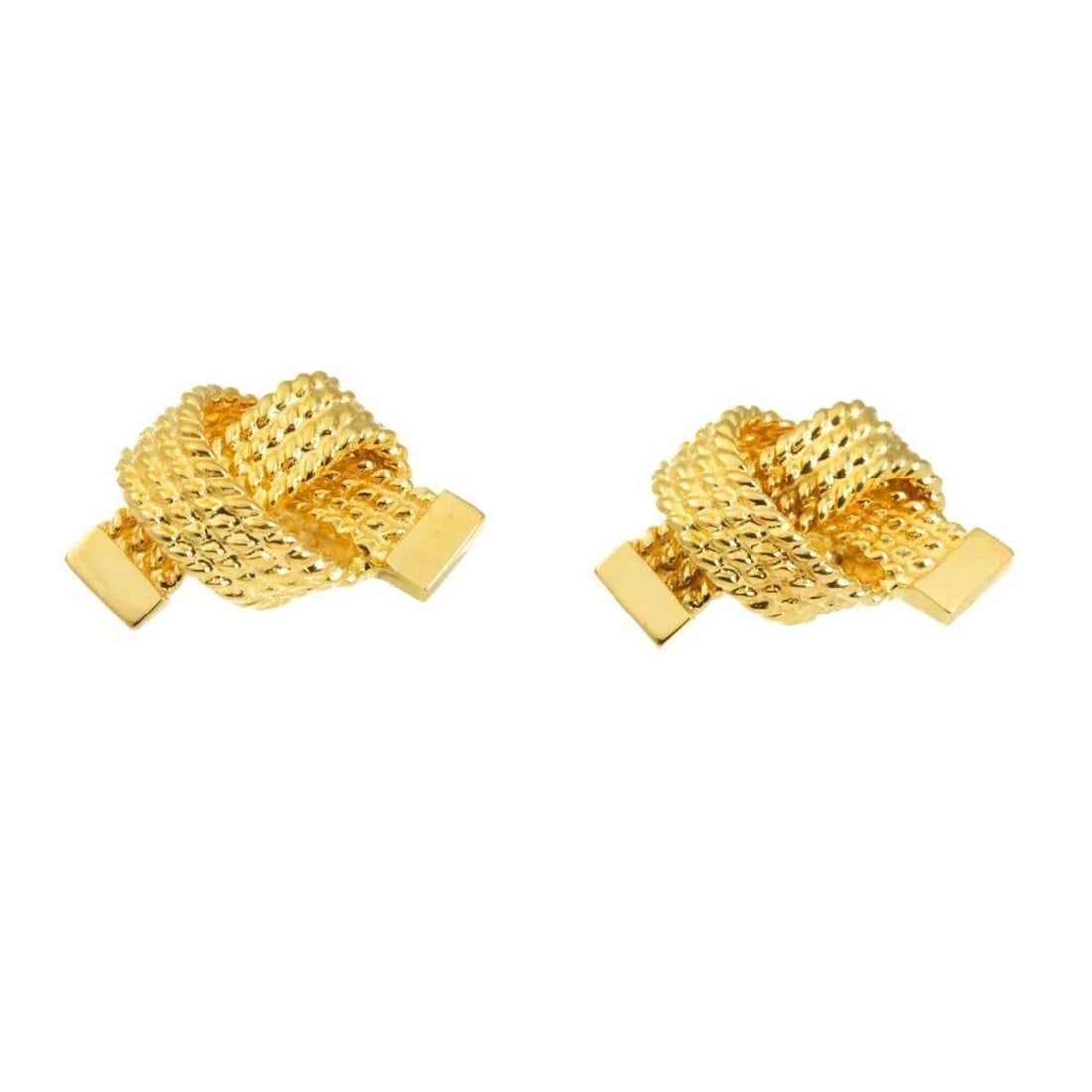 Tiffany & Co. Twist Earrings, K14 YG Yellow Gold 585, Pierced Earrings: --- Catalog ---Category: SizeSize (HxWxD): 11.00mm x 18.40mm / 0.43'' x 0.72''Category: DesignType: Stud earringsGender: WomenMaterial: Yellow gold (14K)Category: GeneralBrand: Tiffany--- Item List --
