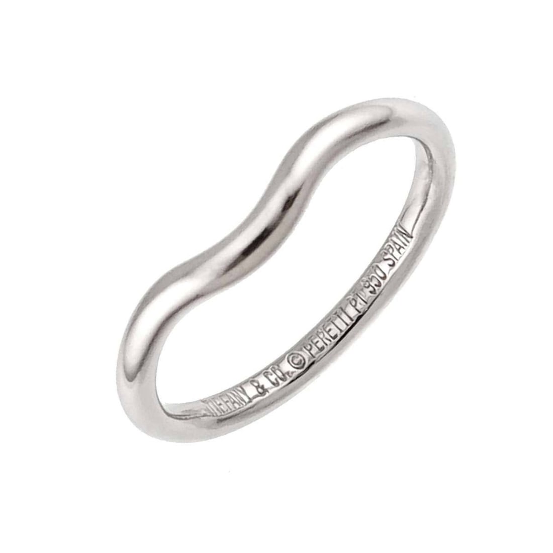 Tiffany & Co. Curved Band Ring (Pt Platinum): --- Catalog ---Category: SizeJP Size: 12US Size: 6.5Category: DesignType: Band ringGender: WomenMaterial: Platinum 950Category: GeneralBrand: Tiffany--- Item List ---Section: ConditionRanking: Rank SA