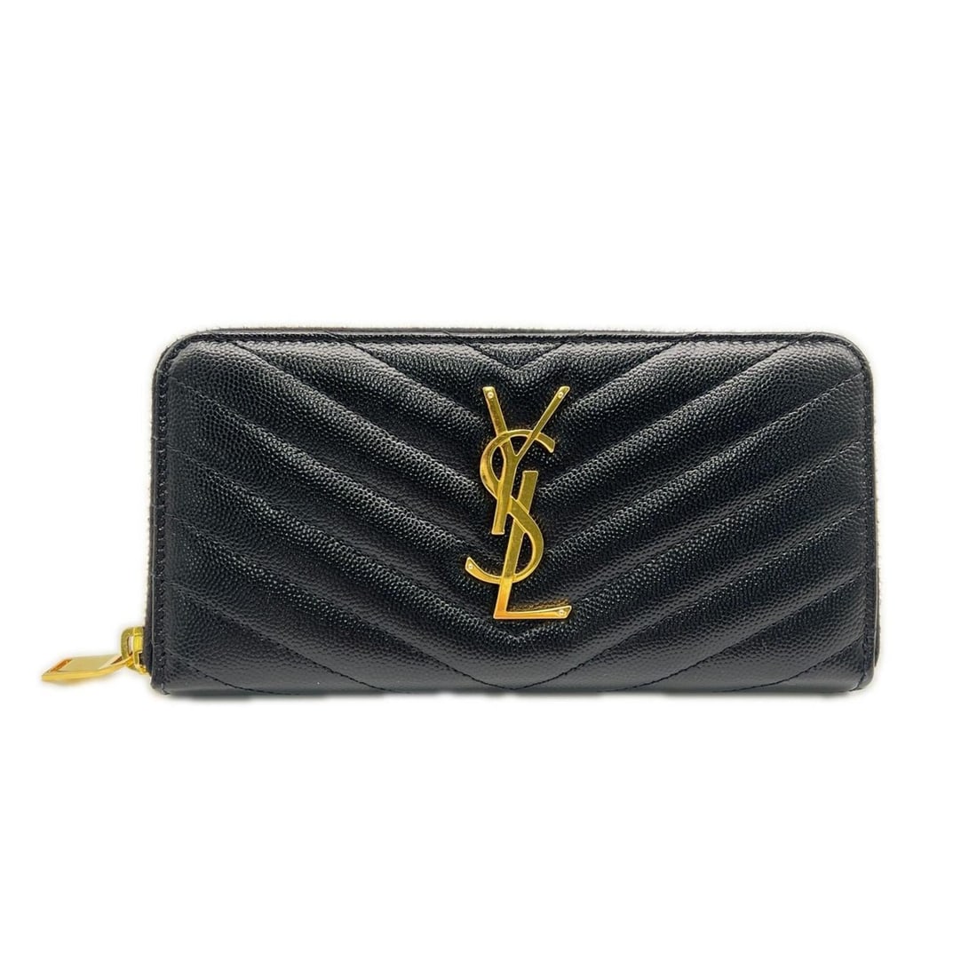 SAINT LAURENT Calf Leather Full Zip Wallet 358094 Long Black Women's: --- Catalog ---Category: SizeSize (HxWxD): 9.5cm x 19cm x 2.5cm / 3.74'' x 7.48'' x 0.98''Category: DesignType: Long wallet (bi-fold)Color: BlackGender: WomenCategory: GeneralMPN: 358094Brand: Saint L