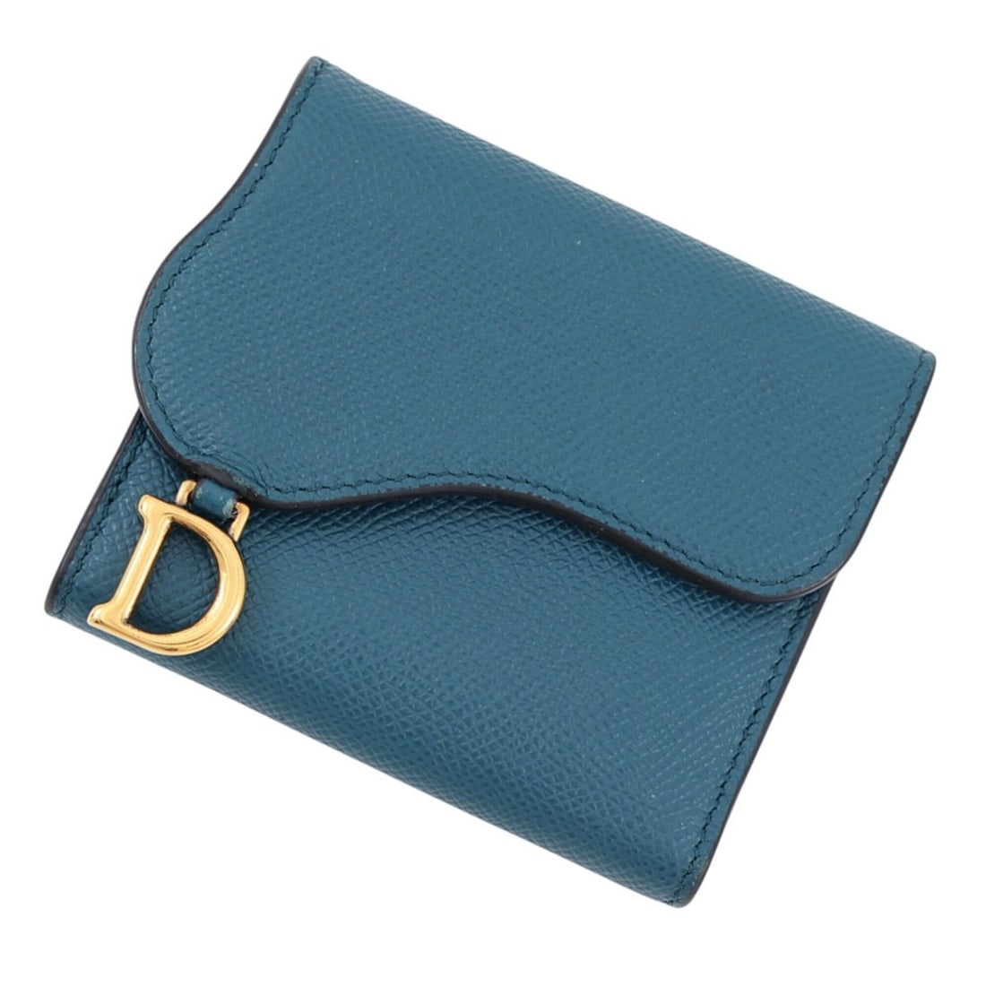 Christian Dior Tri-fold Wallet Saddle Lotus Compact Grained Calf Leather S5652CBAA WALLET: --- Catalog ---Category: SizeSize (HxWxD): 9cm x 10cm / 3.54'' x 3.93''Category: DesignType: Wallet (tri-fold)Color: BlueGender: Women,MenMaterial: Leather Category: GeneralBrand: Christian DiorCountr