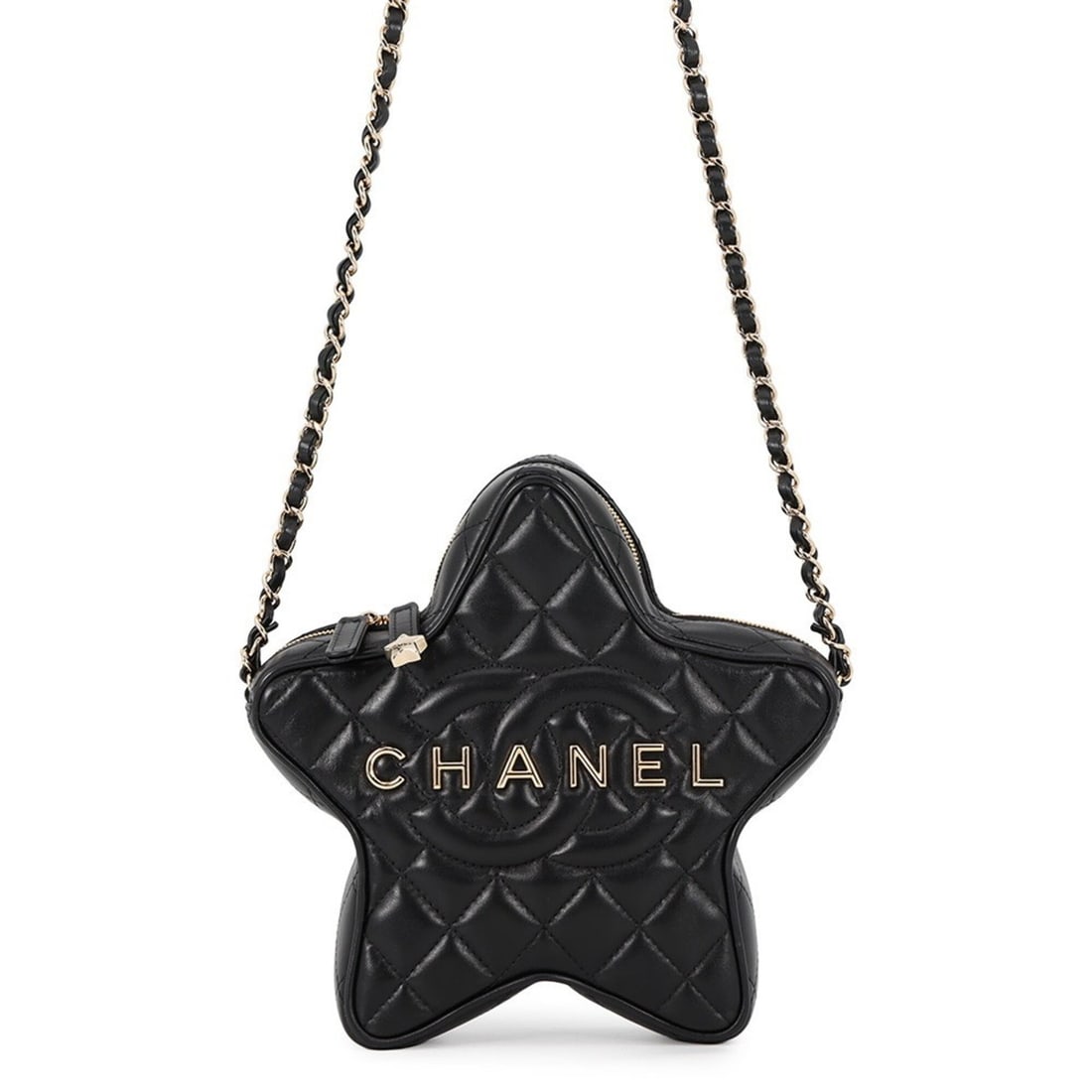 Chanel Chain Shoulder Bag, Matelassé, Coco Mark, Star, Lambskin, AS4579, Black, Handbag, Women's,: --- Catalog ---Category: SizeSize (HxWxD): 22cm x 22cm x 5.5cm / 8.66'' x 8.66'' x 2.16''Category: DesignType: Shoulder bagColor: BlackGender: WomenMaterial: Leather Category: GeneralBrand: ChanelCoun