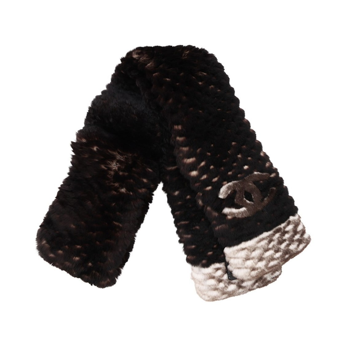 Chanel scarf, Coco Mark, Orylag, CHANEL fur scarf for women,: --- Catalog ---Category: SizeSize (LxW): 1.44m x 13cm / 56.69'' x 5.11''Category: DesignType: StoleColor: Brown, WhiteGender: WomenMaterial: Leather Leather/Fur Type: Rabbit furCategory: GeneralBrand:
