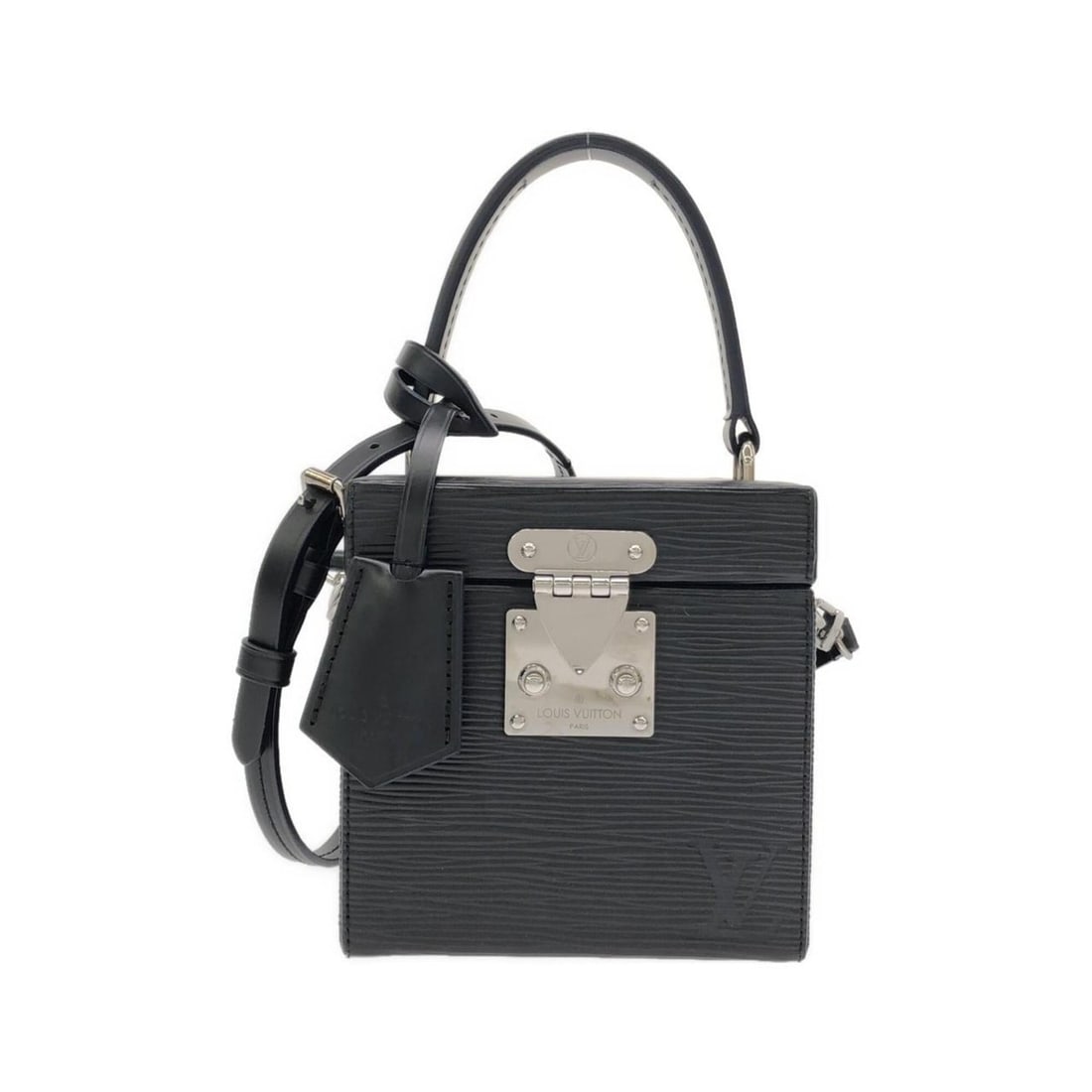 Louis Vuitton Epi Bleeker Box M52703 Handbag: --- Catalog ---Category: SizeSize (HxWxD): 12cm x 12cm x 12cm / 4.72'' x 4.72'' x 4.72''Category: DesignType: HandbagColor: BlackGender: Men,WomenMaterial: Leather Hardware Color: SilverLeather/Fur Ty