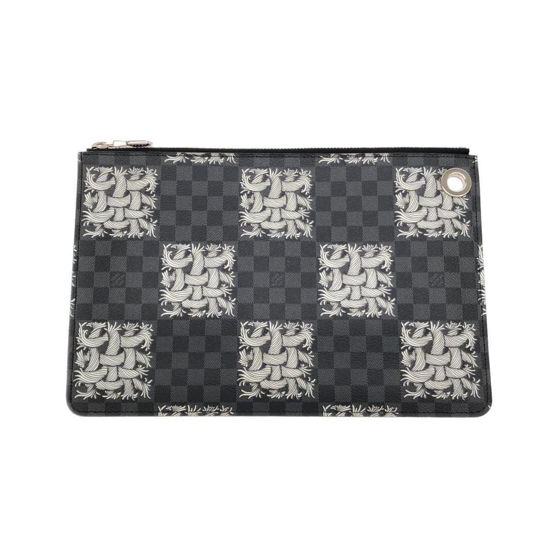Louis Vuitton Damier Graphite (Rope) Pochette Jour PM N61231 Handbag: --- Catalog ---Category: SizeSize (HxWxD): 18cm x 27.5cm x 5.00mm / 7.08'' x 10.82'' x 0.19''Category: DesignType: Handbag, PochetteColor: GraphiteGender: WomenMaterial: Coated canvas Hardware Color: 