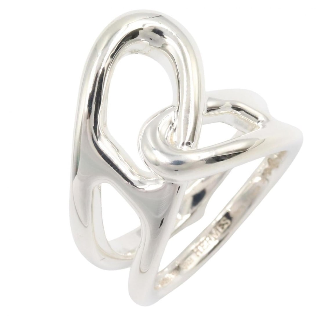 Hermes Chaine d'Ancre Punk Ring - Sterling Silver 925 Women's Ring/Finger Tone: --- Catalog ---Category: SizeJP Size: 17US Size: 8.5Category: DesignType: Band ringColor: SilverGender: WomenMaterial: Silver 925Category: GeneralBrand: Hermes--- Item List ---Section: ConditionRankin