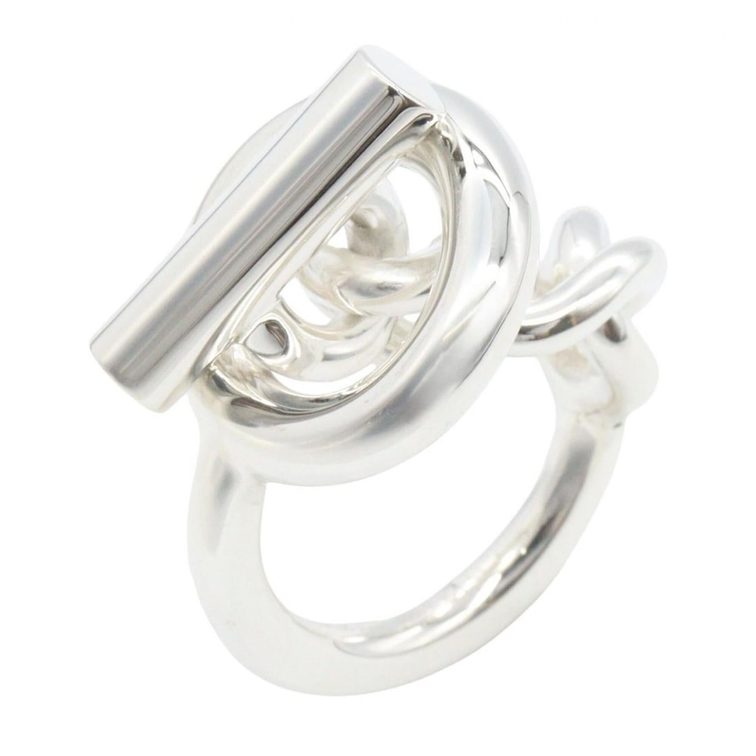 Hermes Croisette GM Ring - Sterling Silver 925 Women's Silver-tone Jewelry: --- Catalog ---Category: SizeJP Size: 10.5US Size: 5.5Category: DesignType: Band ringColor: SilverGender: WomenMaterial: Silver 925Category: GeneralBrand: Hermes--- Item List ---Section: ConditionRank