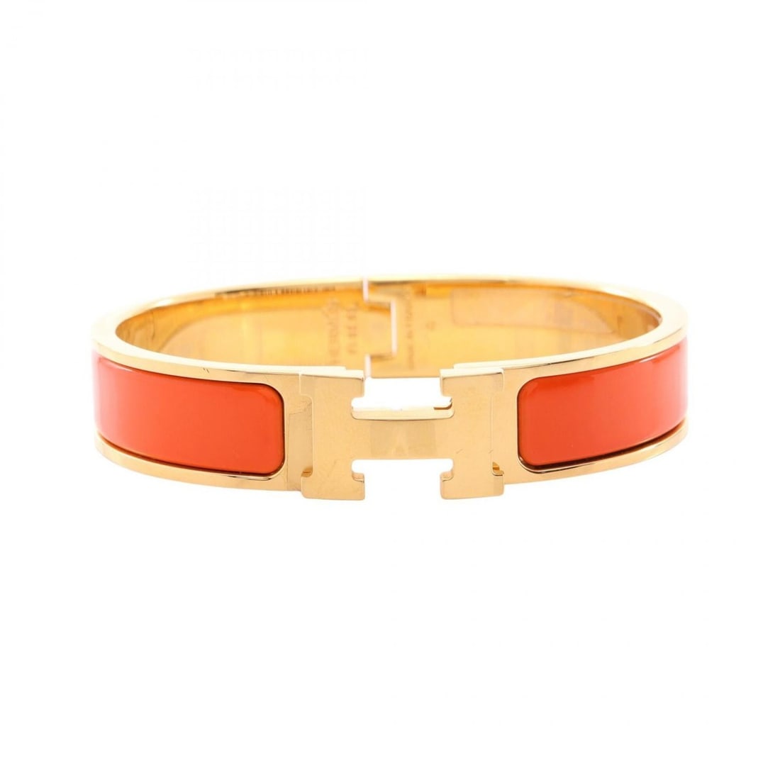 Hermes HERMES Clic Clac PM Bangle Accessory GP (Gold Plated) Enamel Women's Gold Tone Orange: --- Catalog ---Category: DesignType: BangleColor: Gold, OrangeGender: WomenMaterial: Enamel, Gold platingCategory: GeneralBrand: Hermes--- Item List ---Section: ConditionRanking: Rank A Used - A few t