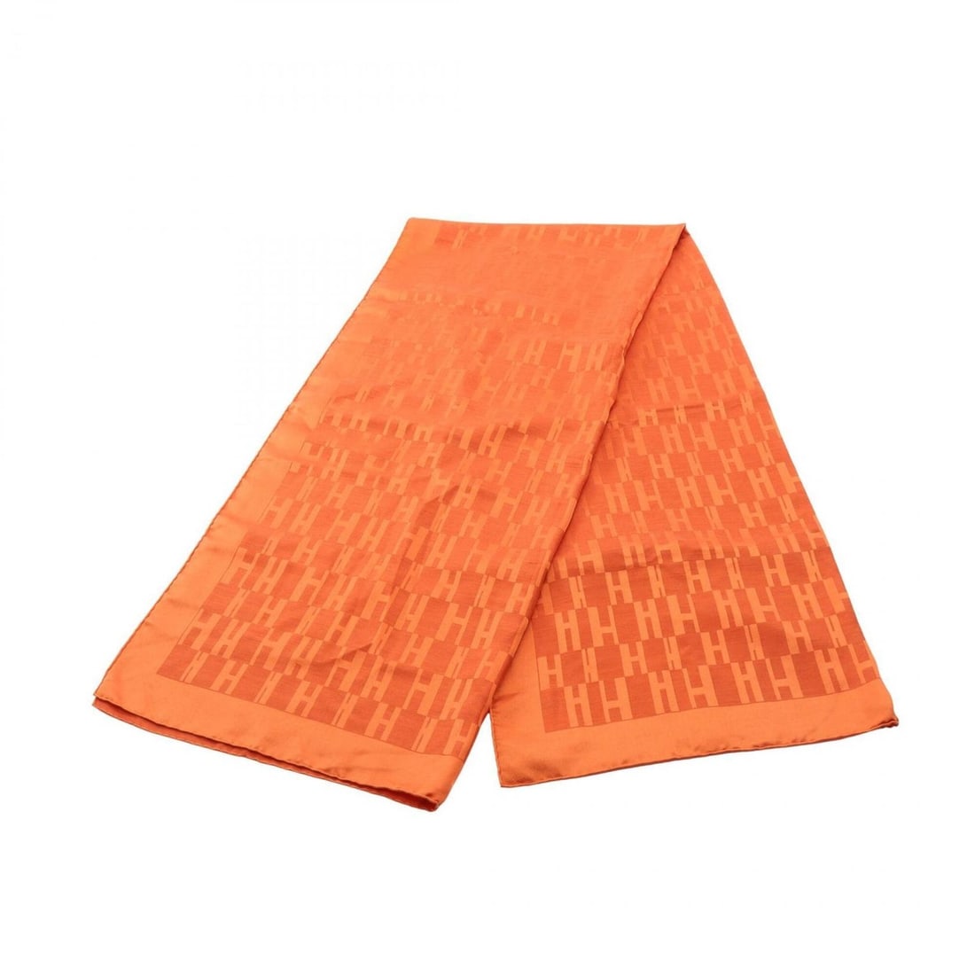 Hermes HERMES Echarpe Faconnee Grand H Stole, Silk and Wool Blend, Women's, Orange: --- Catalog ---Category: SizeSize (LxW): 1.8m x 75cm / 70.86'' x 29.52''Category: DesignType: StoleColor: OrangeGender: WomenMaterial: Silk , Wool Category: GeneralBrand: Hermes--- Item List ---Sectio