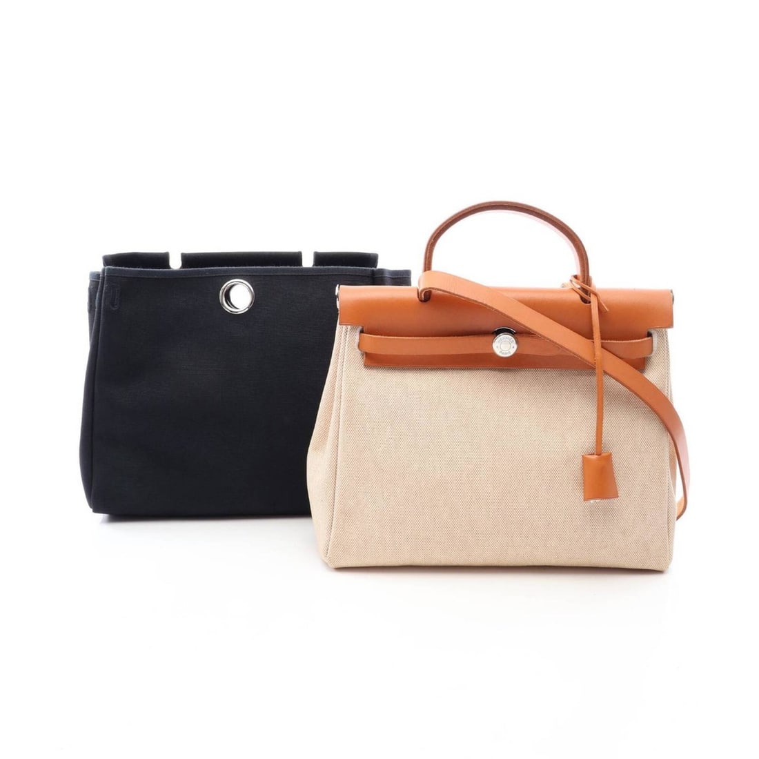 Hermes Herbag PM Ecru Natural 2-Way Handbag, Vache Hunter Toile H, Hunter, Women's, Ivory/Brown: --- Catalog ---Category: SizeSize (HxWxD): 25cm x 30cm x 11cm / 9.84'' x 11.81'' x 4.33''Category: DesignType: HandbagColor: Brown, Ecru, Ivory, NaturalGender: WomenMaterial: Toile H Category: General