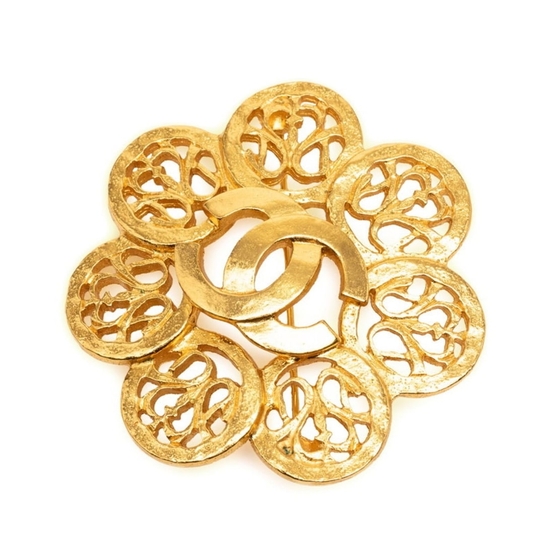 Chanel Coco Mark Vintage Brooch 95A Gold Plated GP Women's CHANEL: --- Catalog ---Category: SizeSize (HxWxD): 5.2cm x 5.2cm / 2.04'' x 2.04''Category: DesignType: BroochColor: GoldGender: WomenMaterial: Gold platingCategory: GeneralBrand: Chanel--- Item List ---Secti
