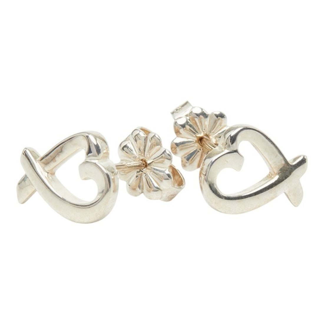 Tiffany & Co. Paloma Picasso Loving Heart Stud Earrings, SV925 Silver, Women's.: --- Catalog ---Category: SizeSize (HxWxD): 10.10mm x 8.00mm / 0.40'' x 0.31''Category: DesignType: Stud earringsGender: WomenMaterial: Silver 925Category: GeneralBrand: Tiffany--- Item List ---Section