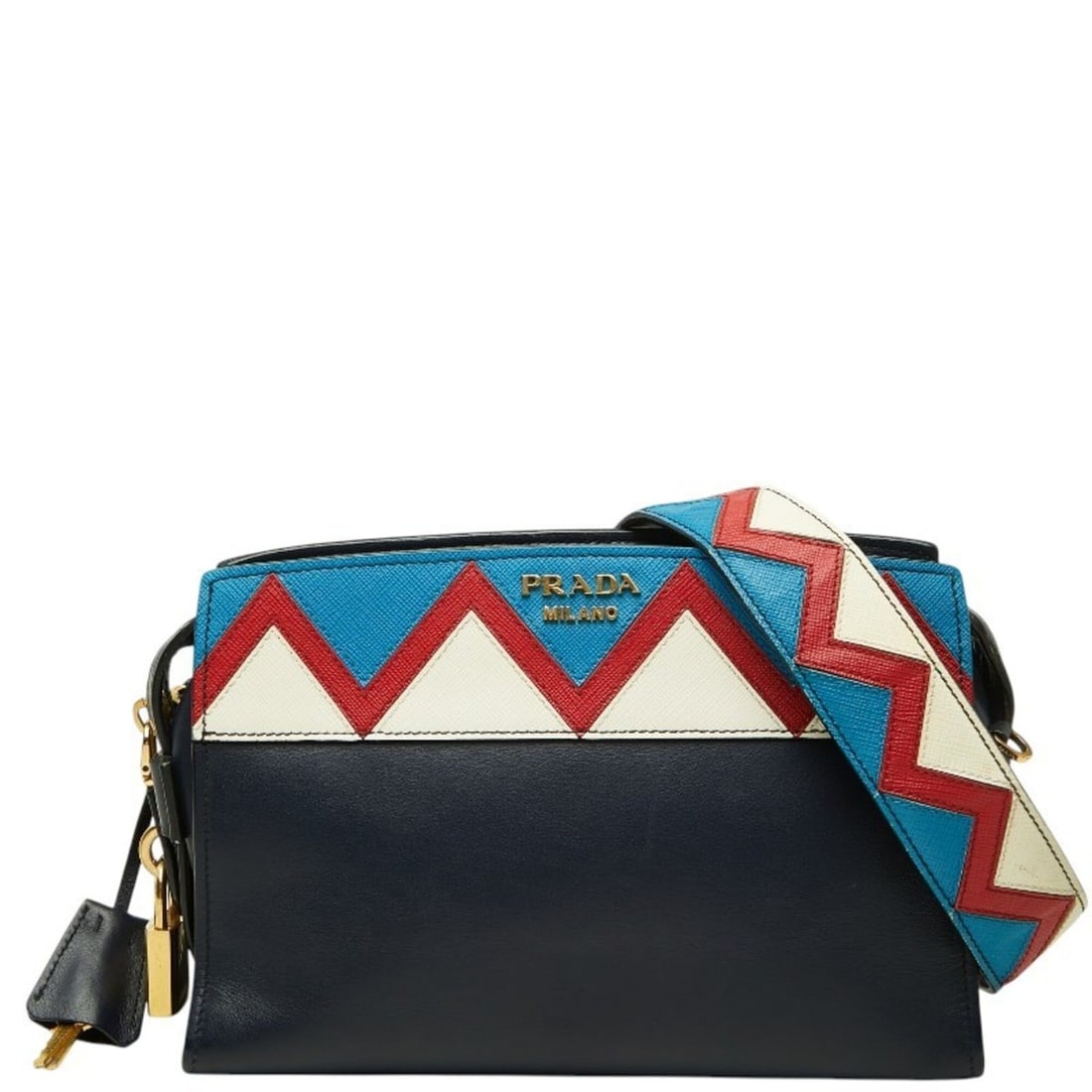 Prada Esplanade Saffiano Crossbody Shoulder Bag 1BH049 Navy Multicolor Leather Women's PRADA: --- Catalog ---Category: SizeSize (HxWxD): 15cm x 24cm x 8cm / 5.9'' x 9.44'' x 3.14''Category: DesignType: Shoulder bagColor: Multi-color, NavyGender: WomenMaterial: Leather Category: GeneralMPN: 1BH